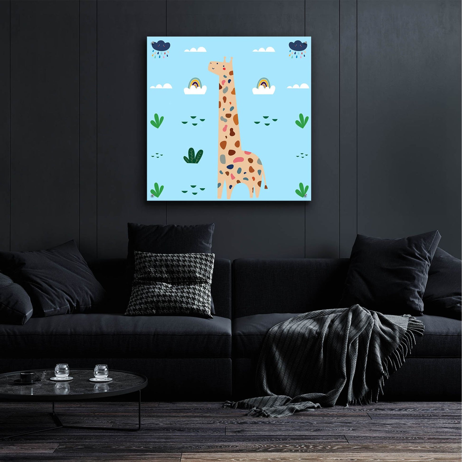 Epic Art 'Cute Girafe 2' by Epic Portfolio, Acrylic Glass Wall Art,36x36