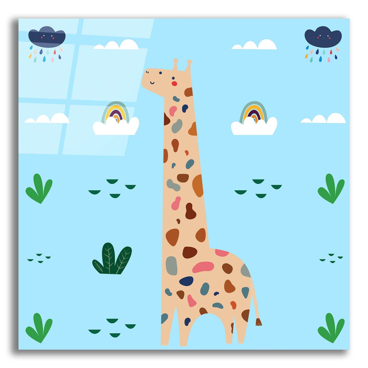 Epic Art 'Cute Girafe 2' by Epic Portfolio, Acrylic Glass Wall Art