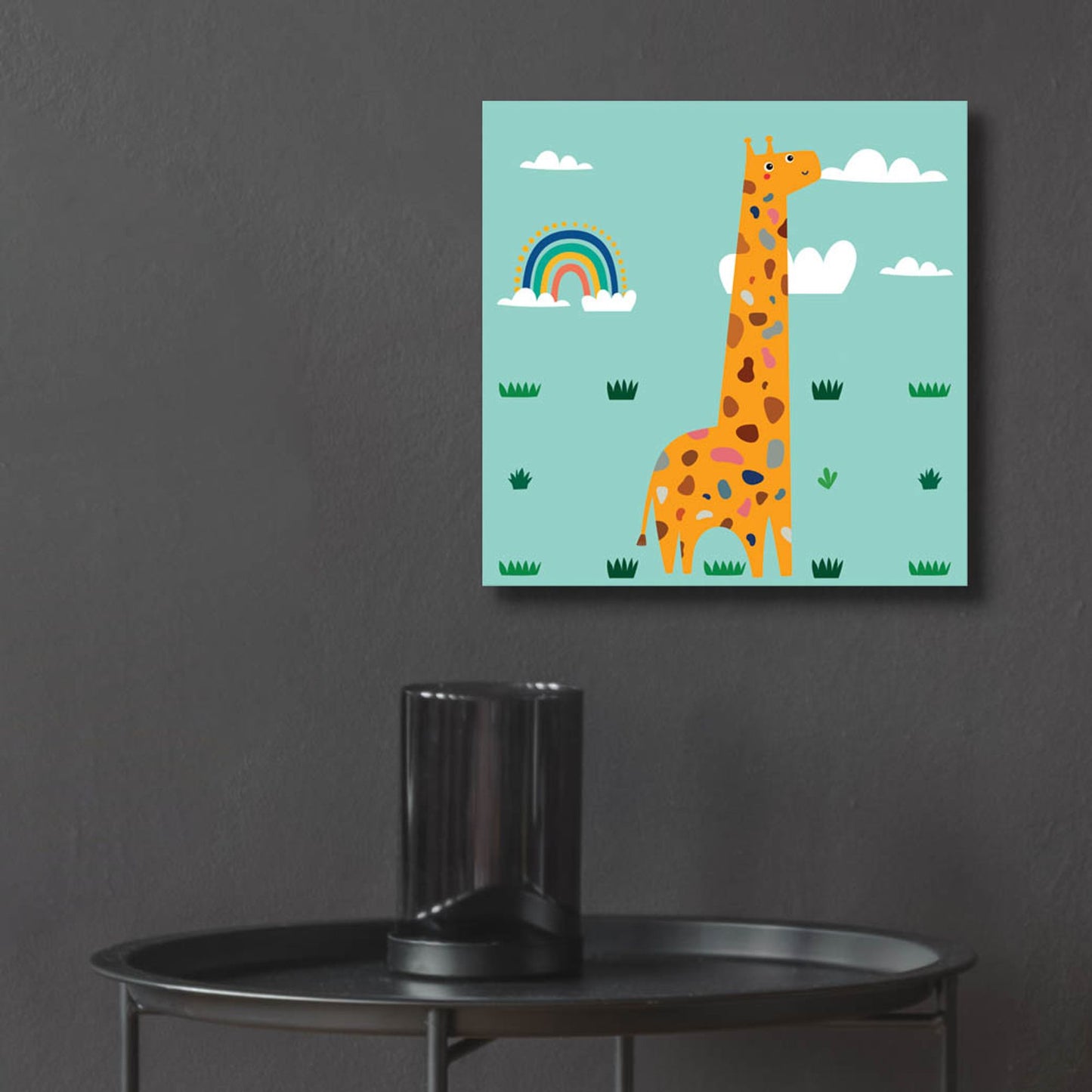 Epic Art 'Cute Girafe' by Epic Portfolio, Acrylic Glass Wall Art,12x12