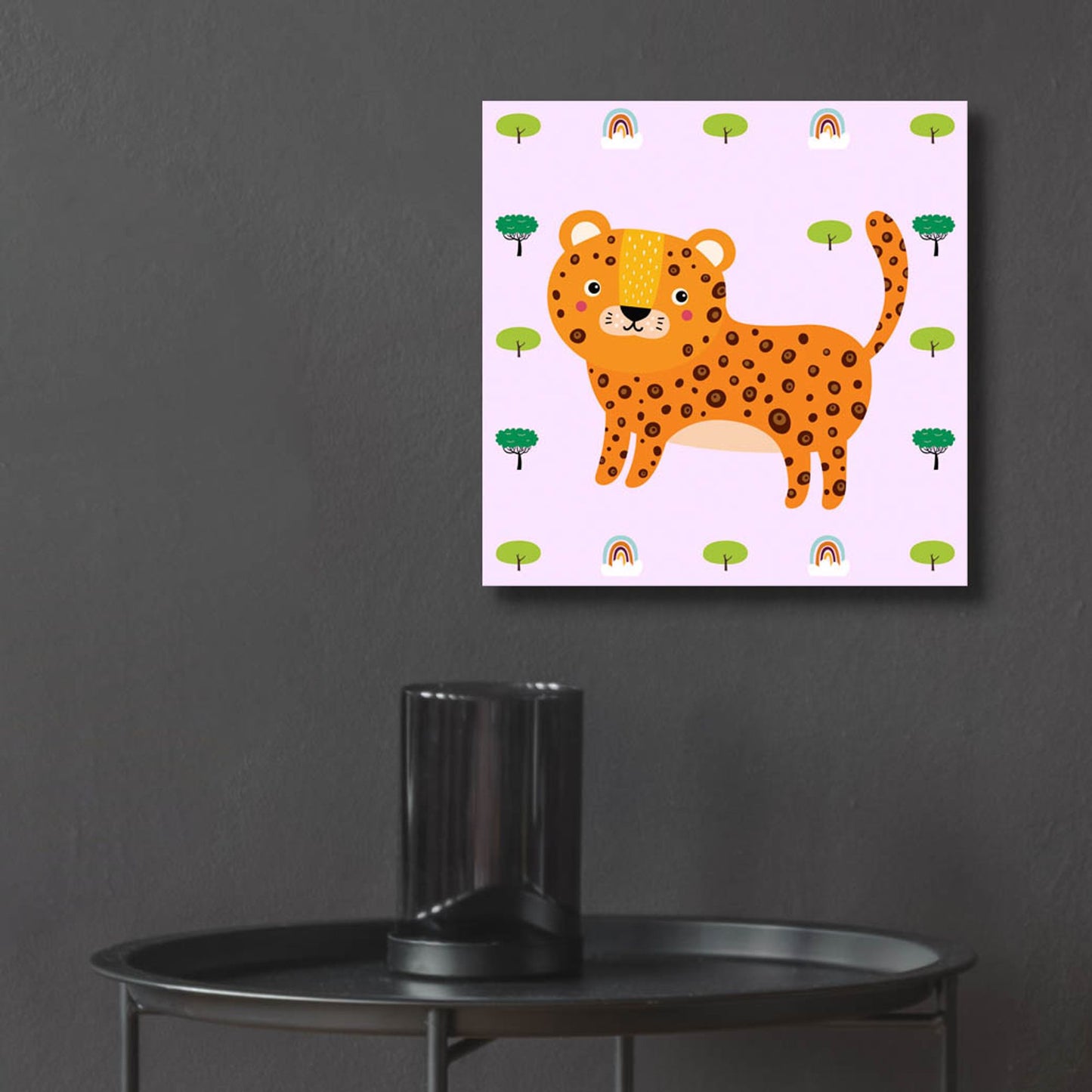 Epic Art 'Cute Leopard' by Epic Portfolio, Acrylic Glass Wall Art,12x12