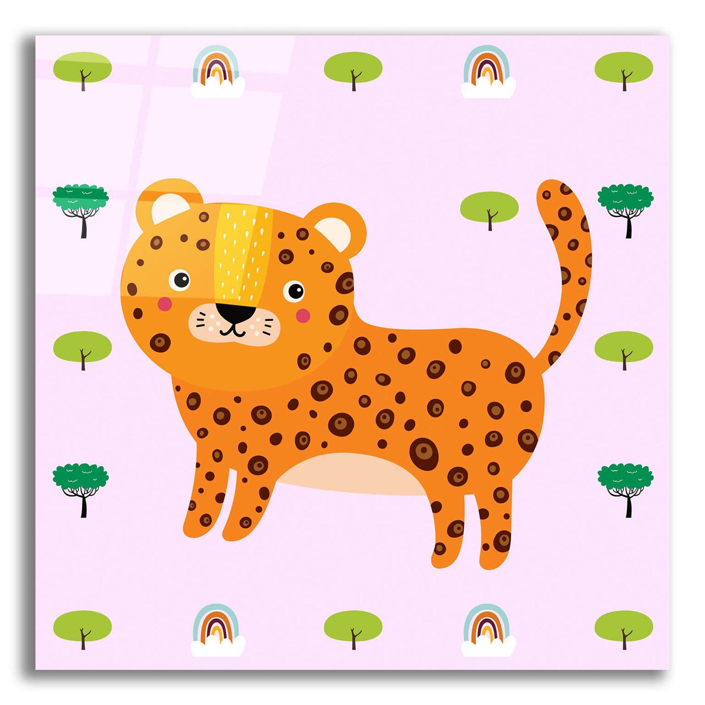 Epic Art 'Cute Leopard' by Epic Portfolio, Acrylic Glass Wall Art