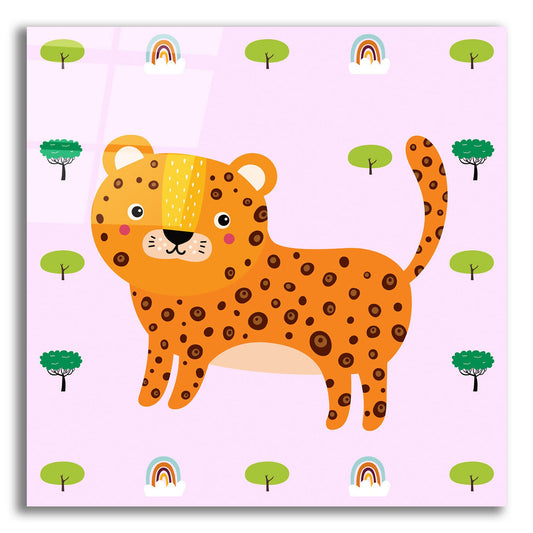 Epic Art 'Cute Leopard' by Epic Portfolio, Acrylic Glass Wall Art