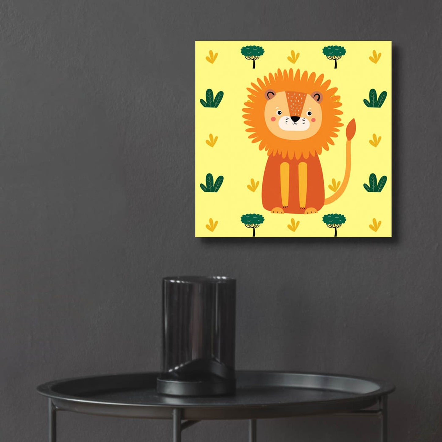 Epic Art 'Cute Lion' by Epic Portfolio, Acrylic Glass Wall Art,12x12