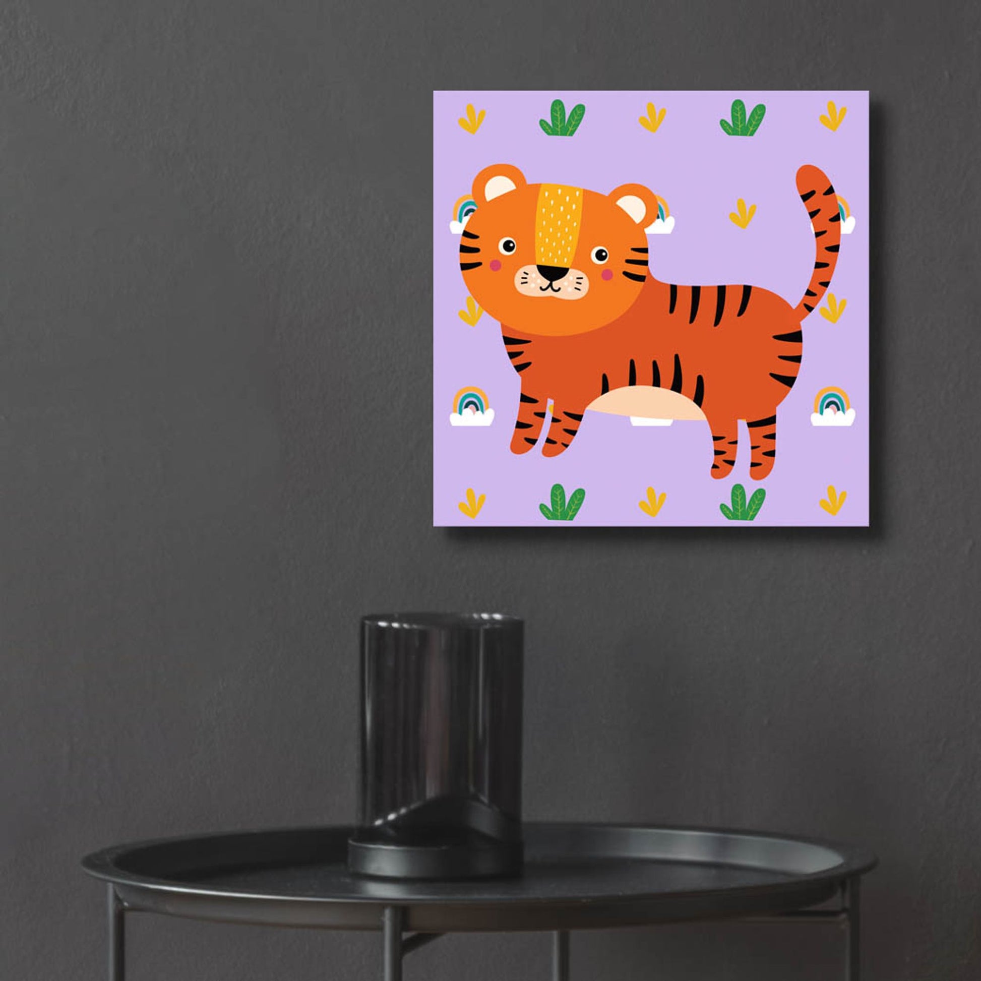 Epic Art 'Cute Tiger' by Epic Portfolio, Acrylic Glass Wall Art,12x12