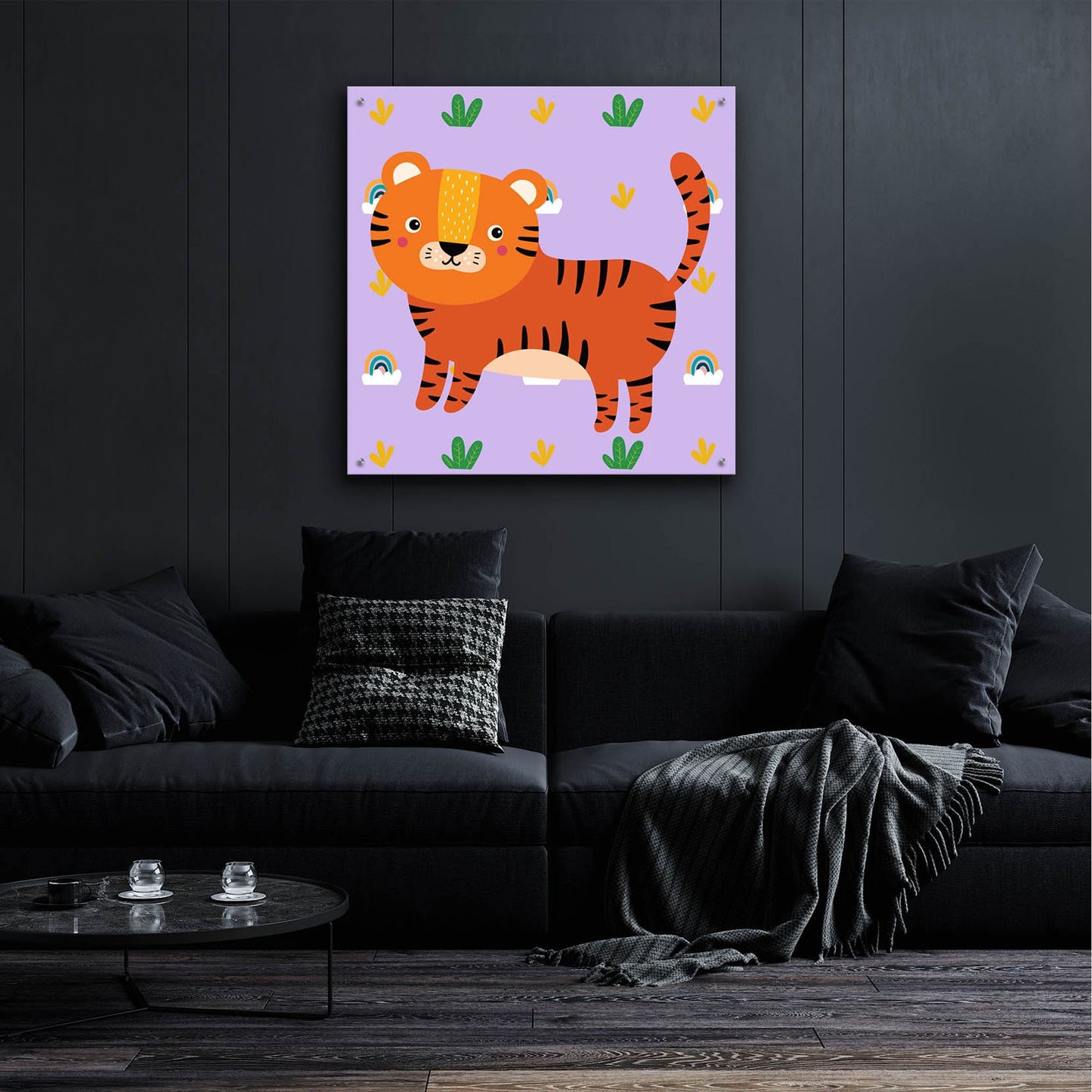 Epic Art 'Cute Tiger' by Epic Portfolio, Acrylic Glass Wall Art,36x36