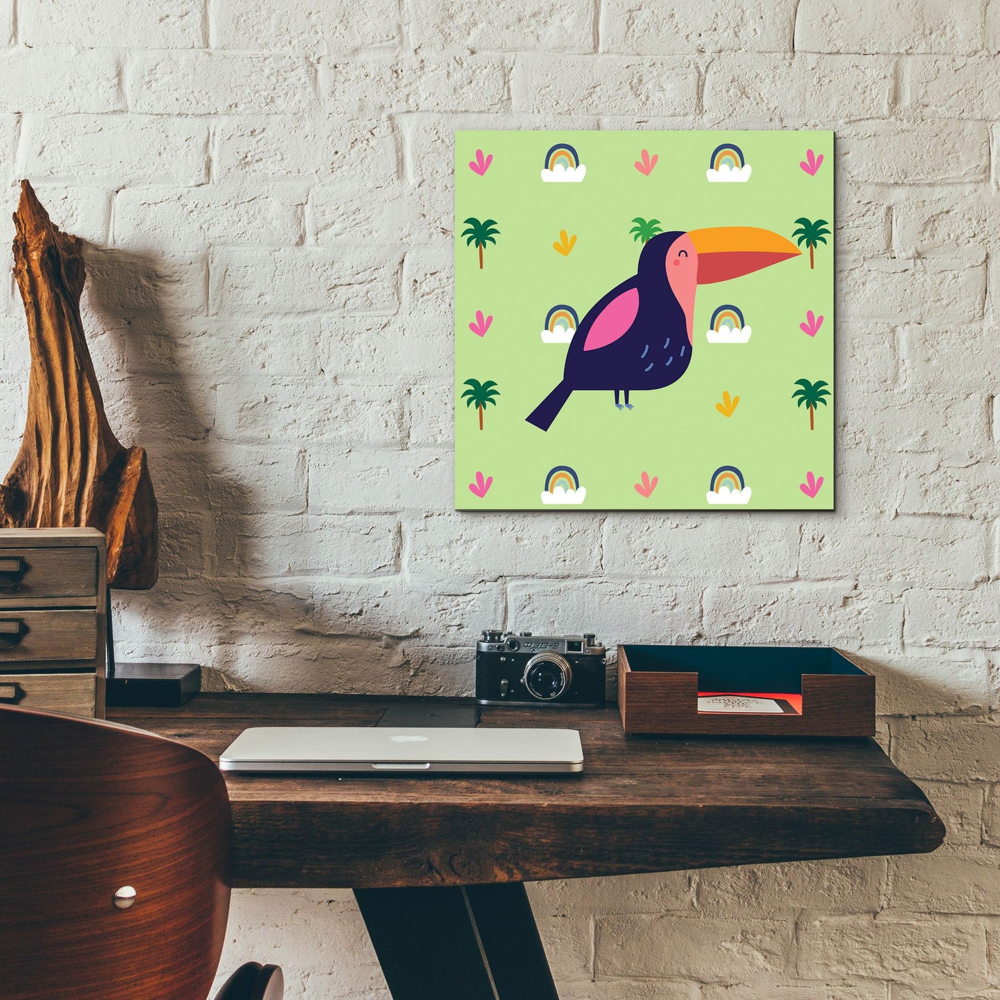 Epic Art 'Cute Tucan' by Epic Portfolio, Acrylic Glass Wall Art,12x12