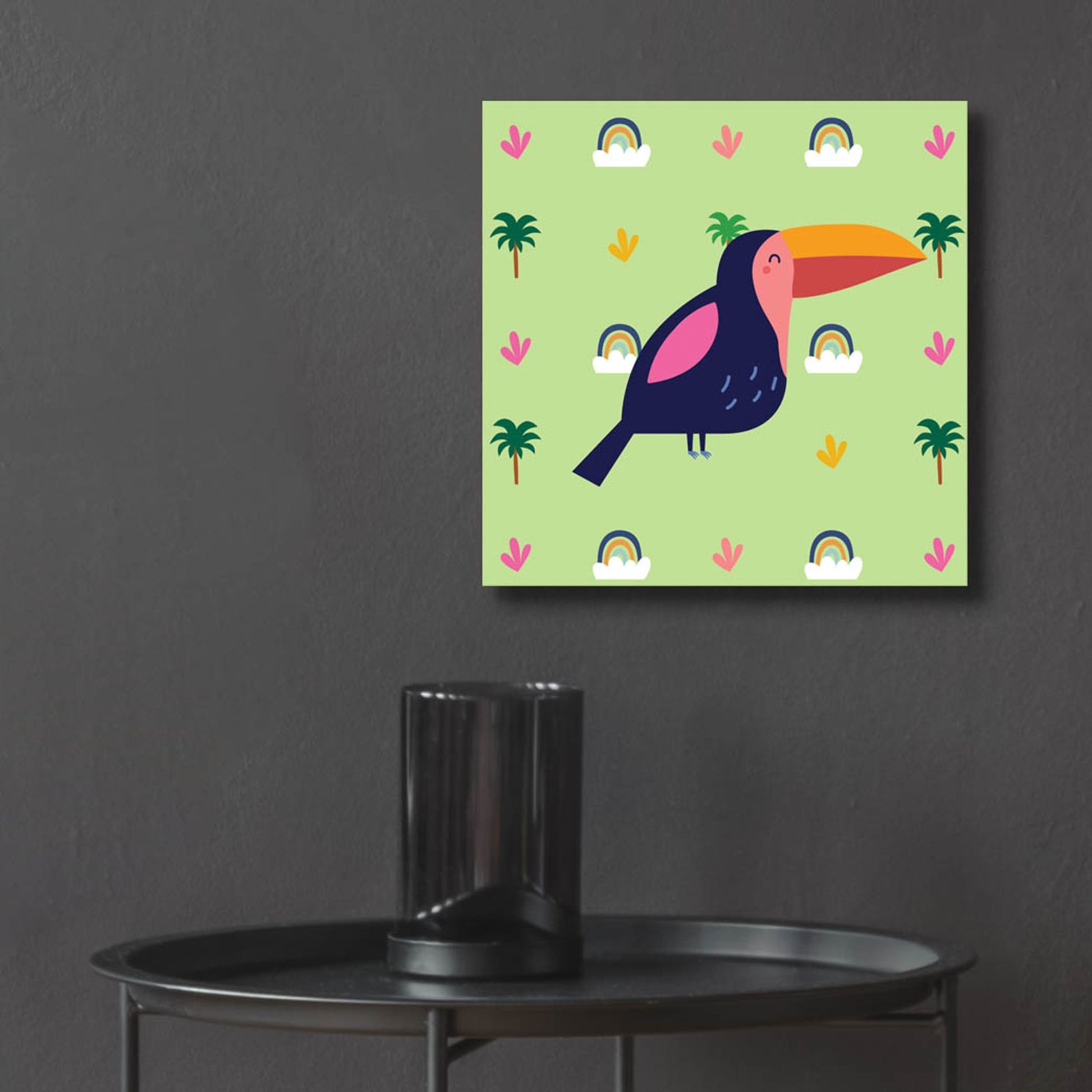 Epic Art 'Cute Tucan' by Epic Portfolio, Acrylic Glass Wall Art,12x12