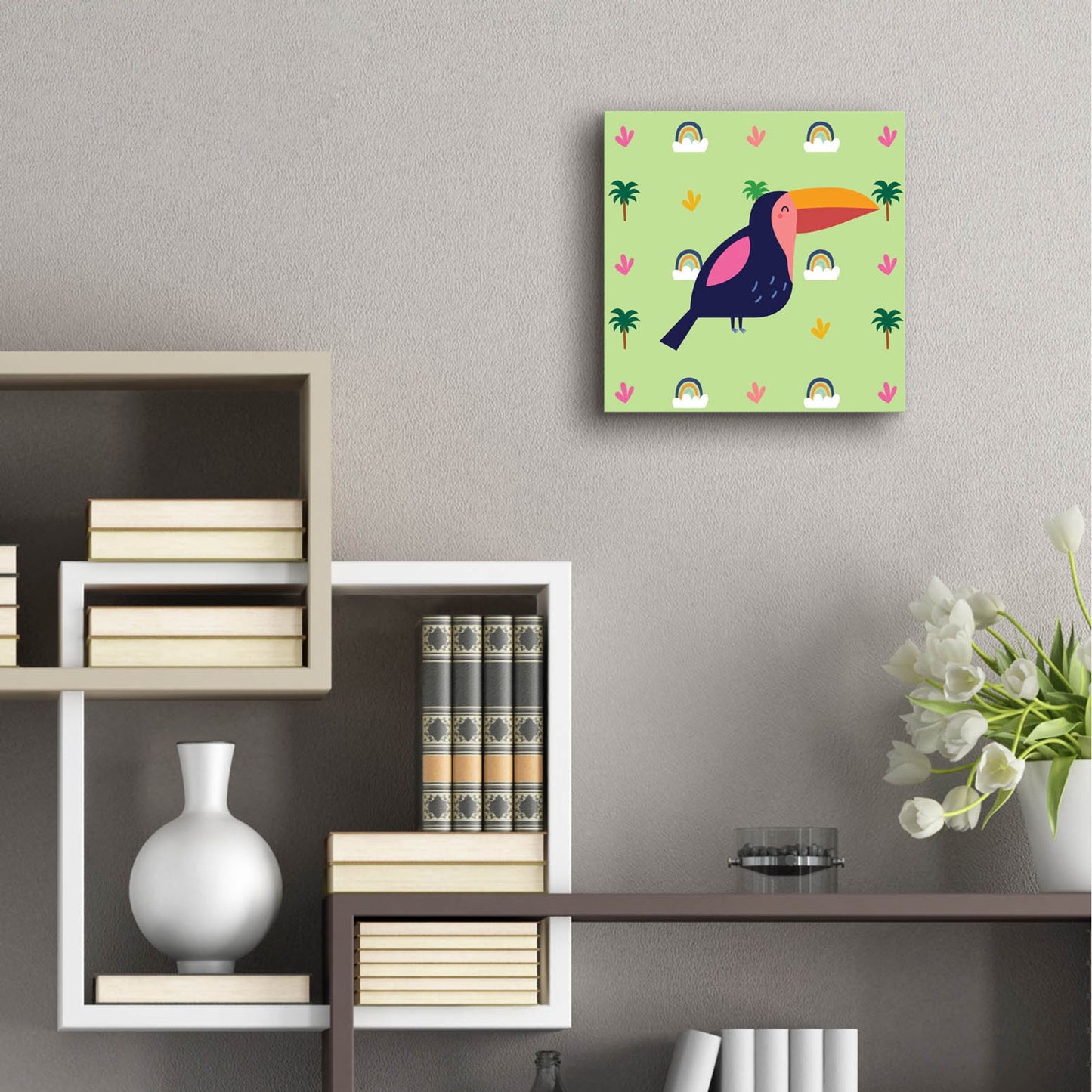 Epic Art 'Cute Tucan' by Epic Portfolio, Acrylic Glass Wall Art,12x12