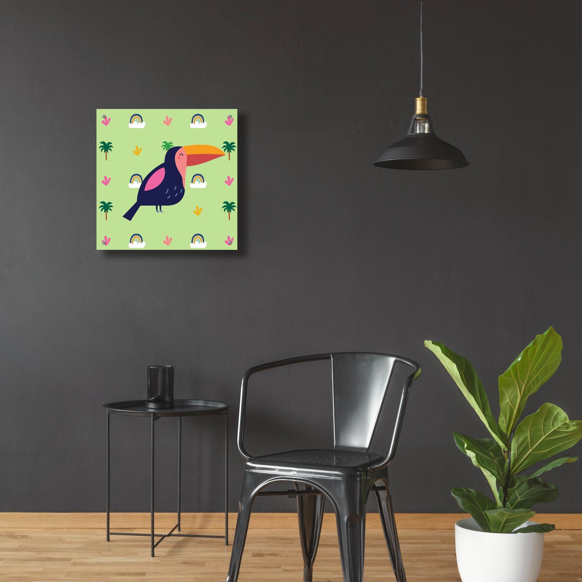 Epic Art 'Cute Tucan' by Epic Portfolio, Acrylic Glass Wall Art,24x24