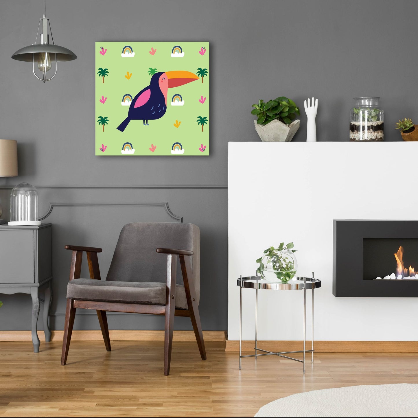 Epic Art 'Cute Tucan' by Epic Portfolio, Acrylic Glass Wall Art,24x24