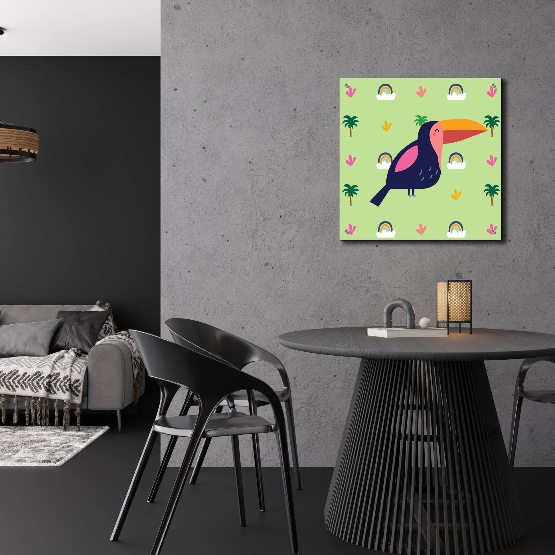 Epic Art 'Cute Tucan' by Epic Portfolio, Acrylic Glass Wall Art,24x24