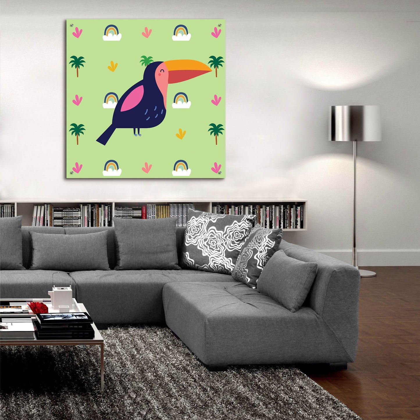 Epic Art 'Cute Tucan' by Epic Portfolio, Acrylic Glass Wall Art,36x36