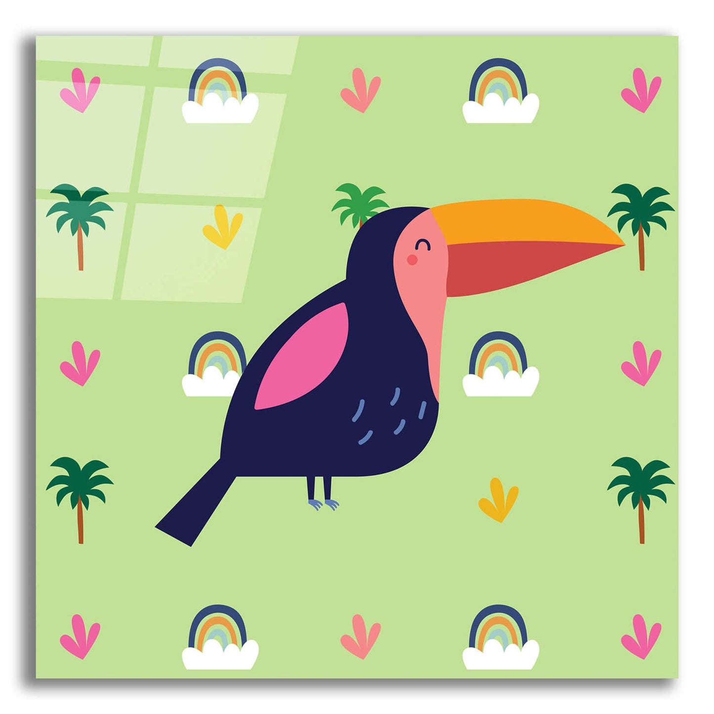 Epic Art 'Cute Tucan' by Epic Portfolio, Acrylic Glass Wall Art