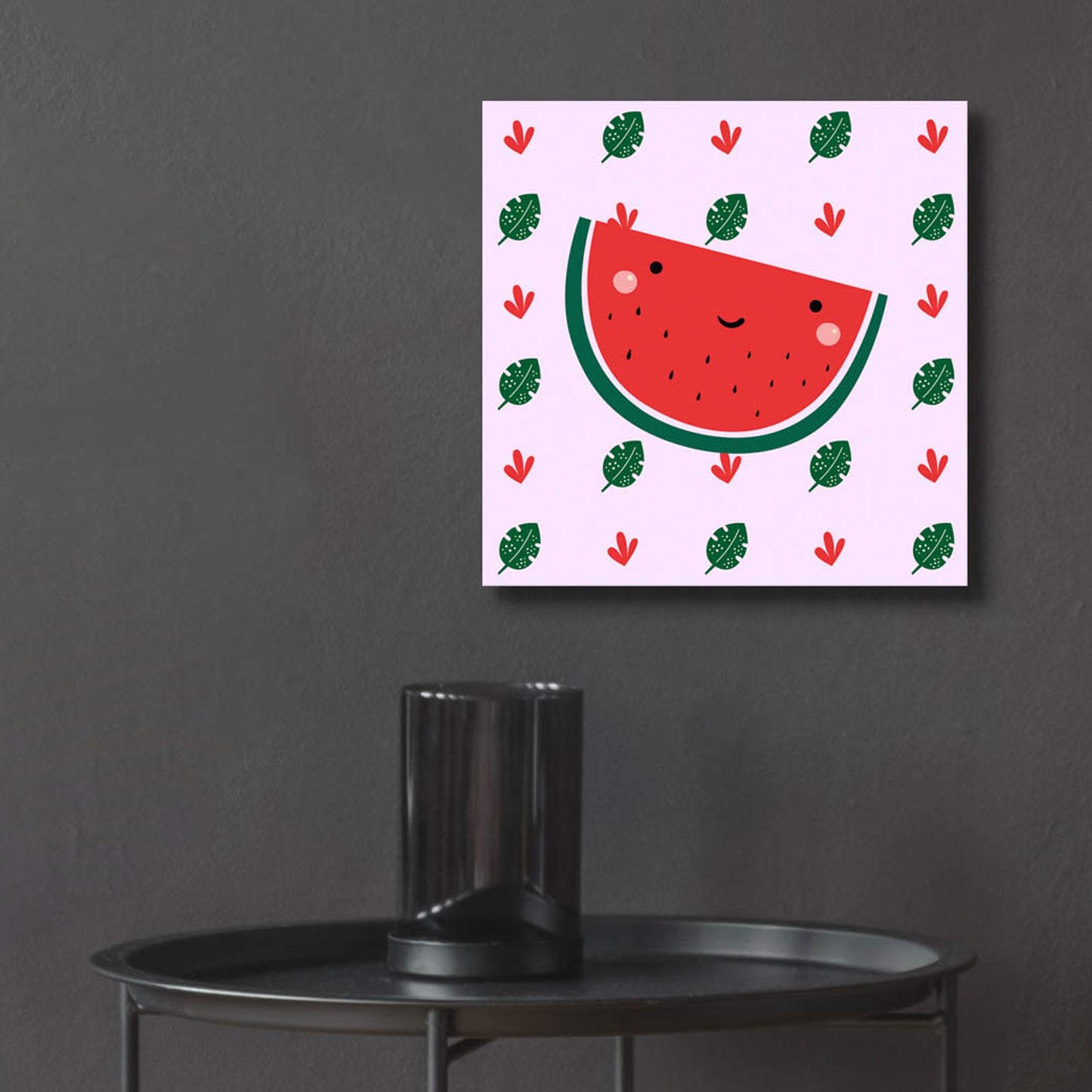 Epic Art 'Cute Watermelon' by Epic Portfolio, Acrylic Glass Wall Art,12x12