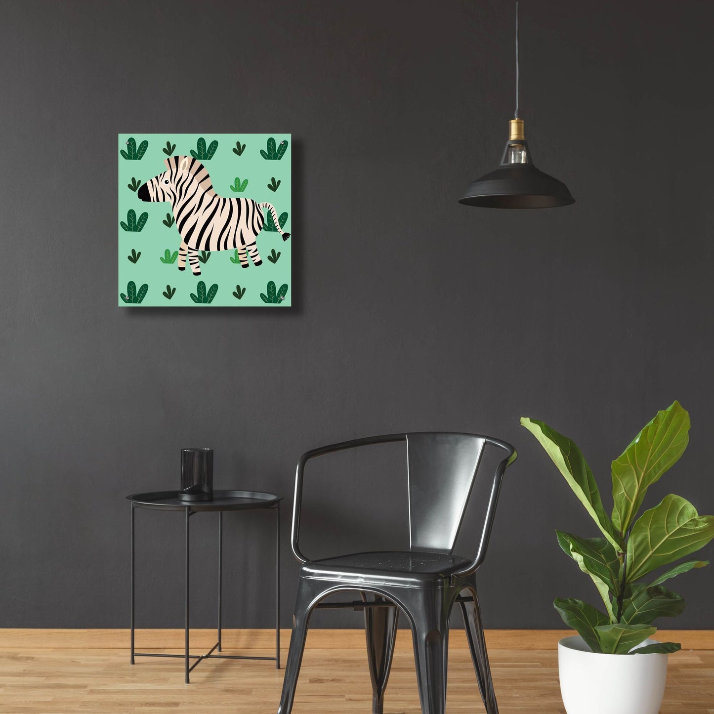 Epic Art 'Cute Zebra' by Epic Portfolio, Acrylic Glass Wall Art,24x24