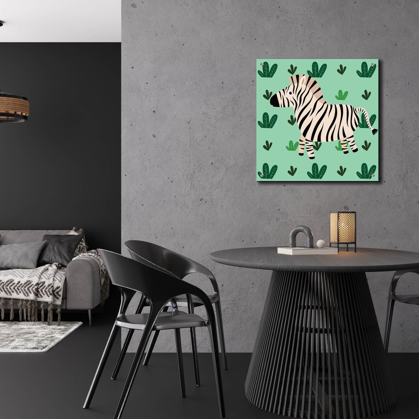 Epic Art 'Cute Zebra' by Epic Portfolio, Acrylic Glass Wall Art,24x24