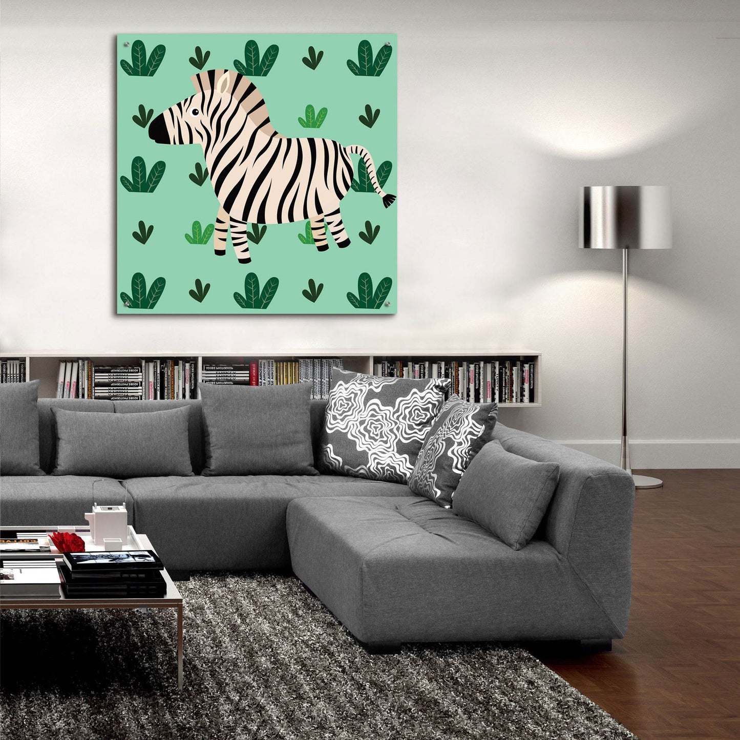 Epic Art 'Cute Zebra' by Epic Portfolio, Acrylic Glass Wall Art,36x36