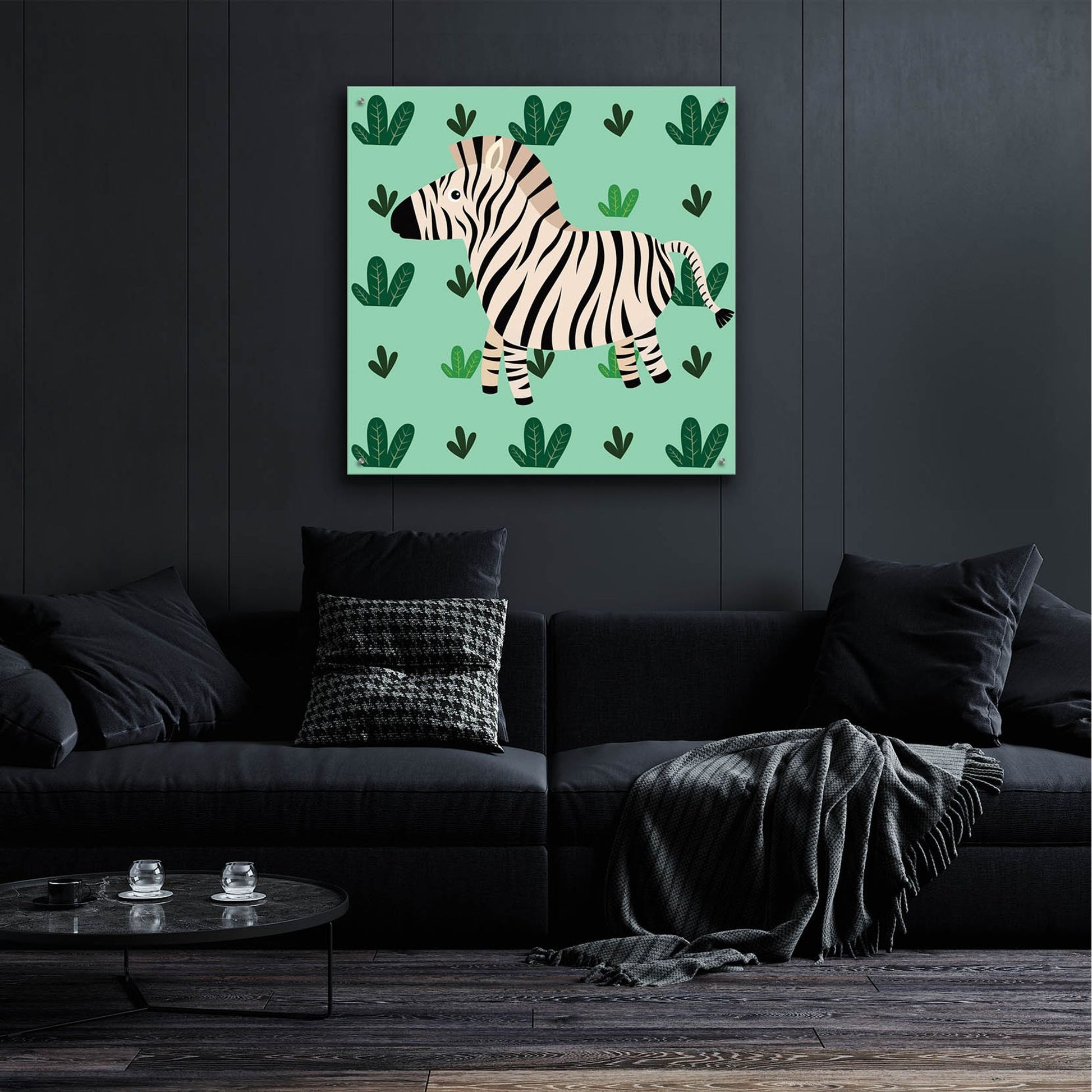 Epic Art 'Cute Zebra' by Epic Portfolio, Acrylic Glass Wall Art,36x36