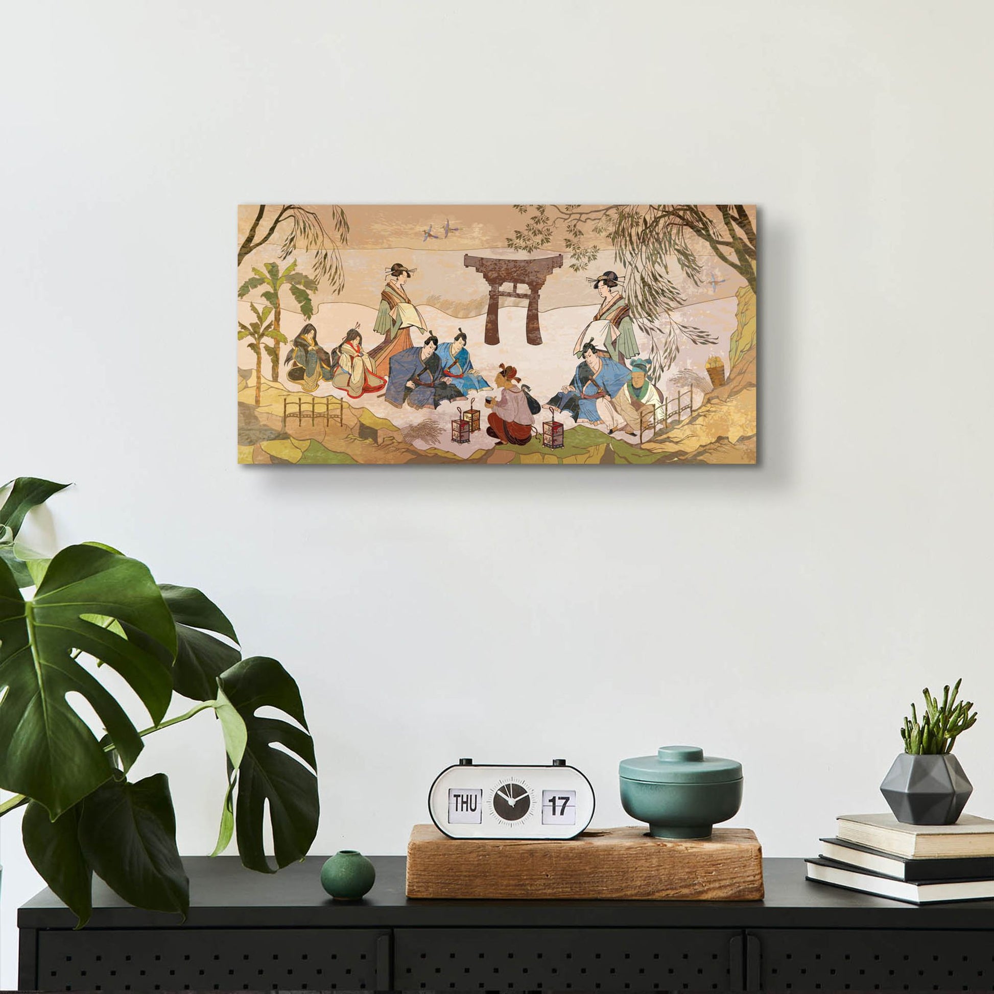 Epic Art 'Tea Ceremony Ancient Japan' by Epic Portfolio, Acrylic Glass Wall Art,24x12