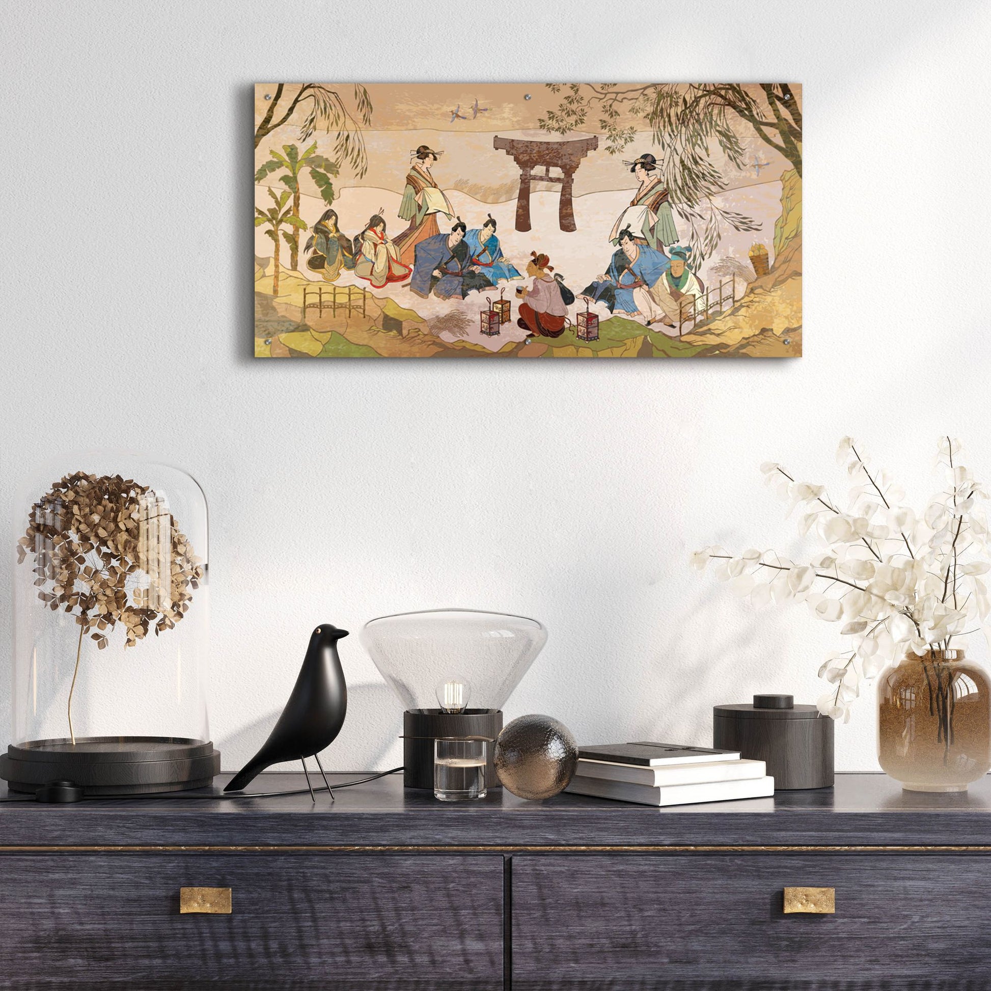 Epic Art 'Tea Ceremony Ancient Japan' by Epic Portfolio, Acrylic Glass Wall Art,48x24