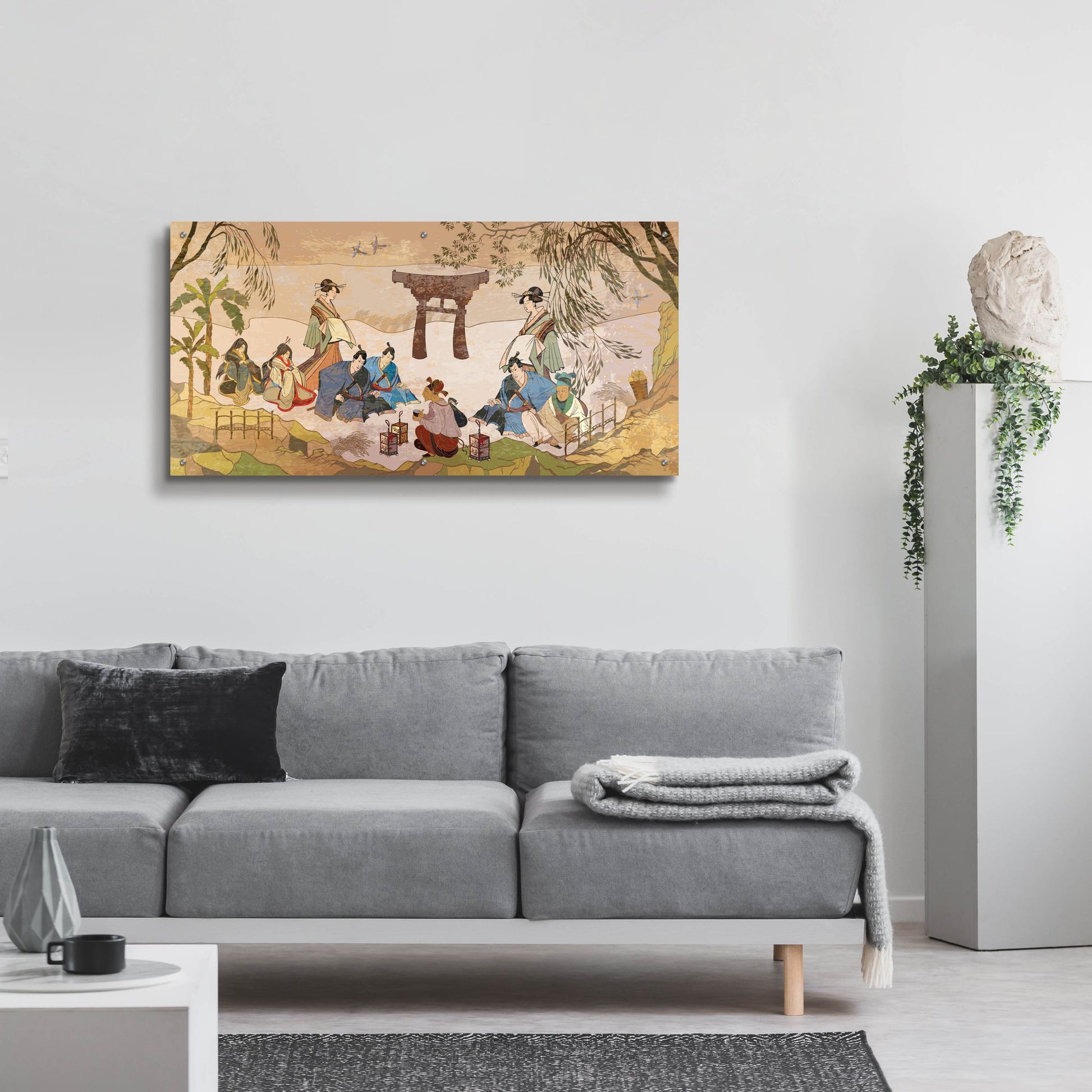 Epic Art 'Tea Ceremony Ancient Japan' by Epic Portfolio, Acrylic Glass Wall Art,48x24