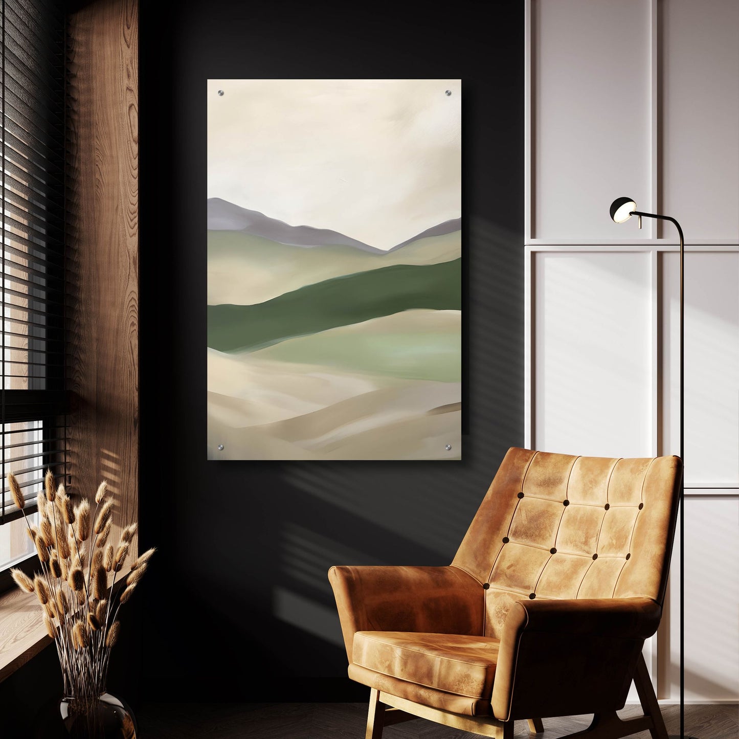 Epic Art 'Abstract Mountain 1' by Petals Prints Design, Acrylic Glass Wall Art,24x36