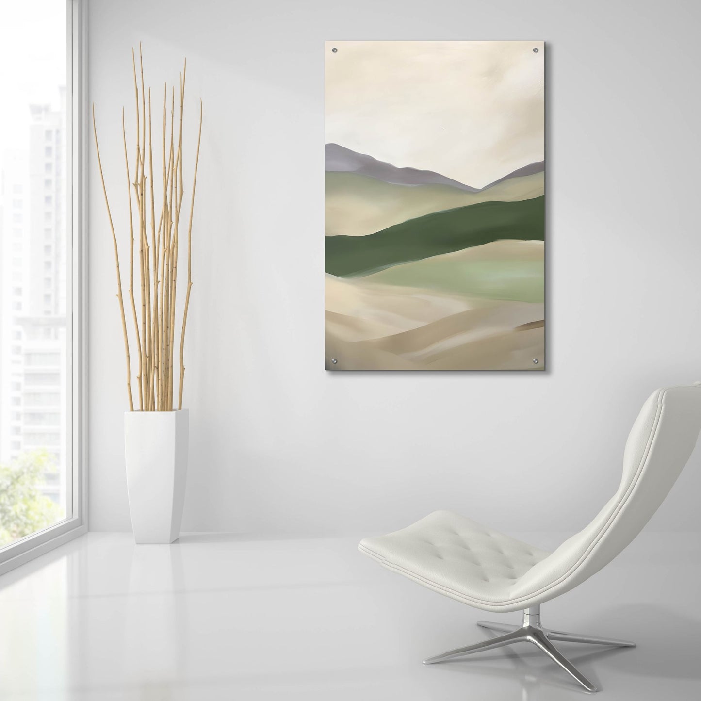 Epic Art 'Abstract Mountain 1' by Petals Prints Design, Acrylic Glass Wall Art,24x36