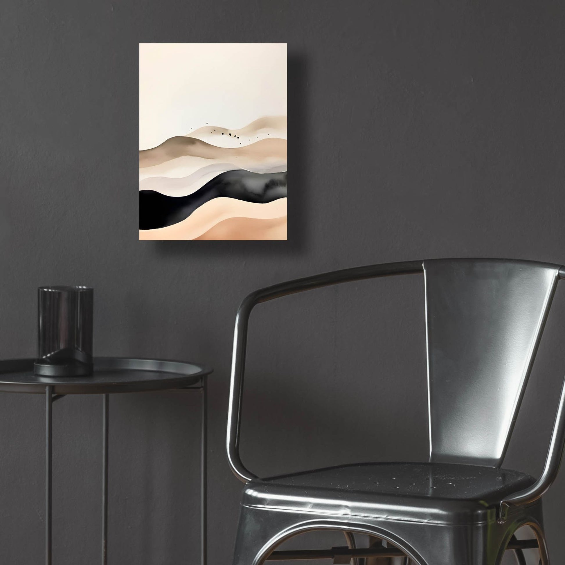 Epic Art 'Black & Beige Landscape 2' by Petals Prints Design, Acrylic Glass Wall Art,12x16