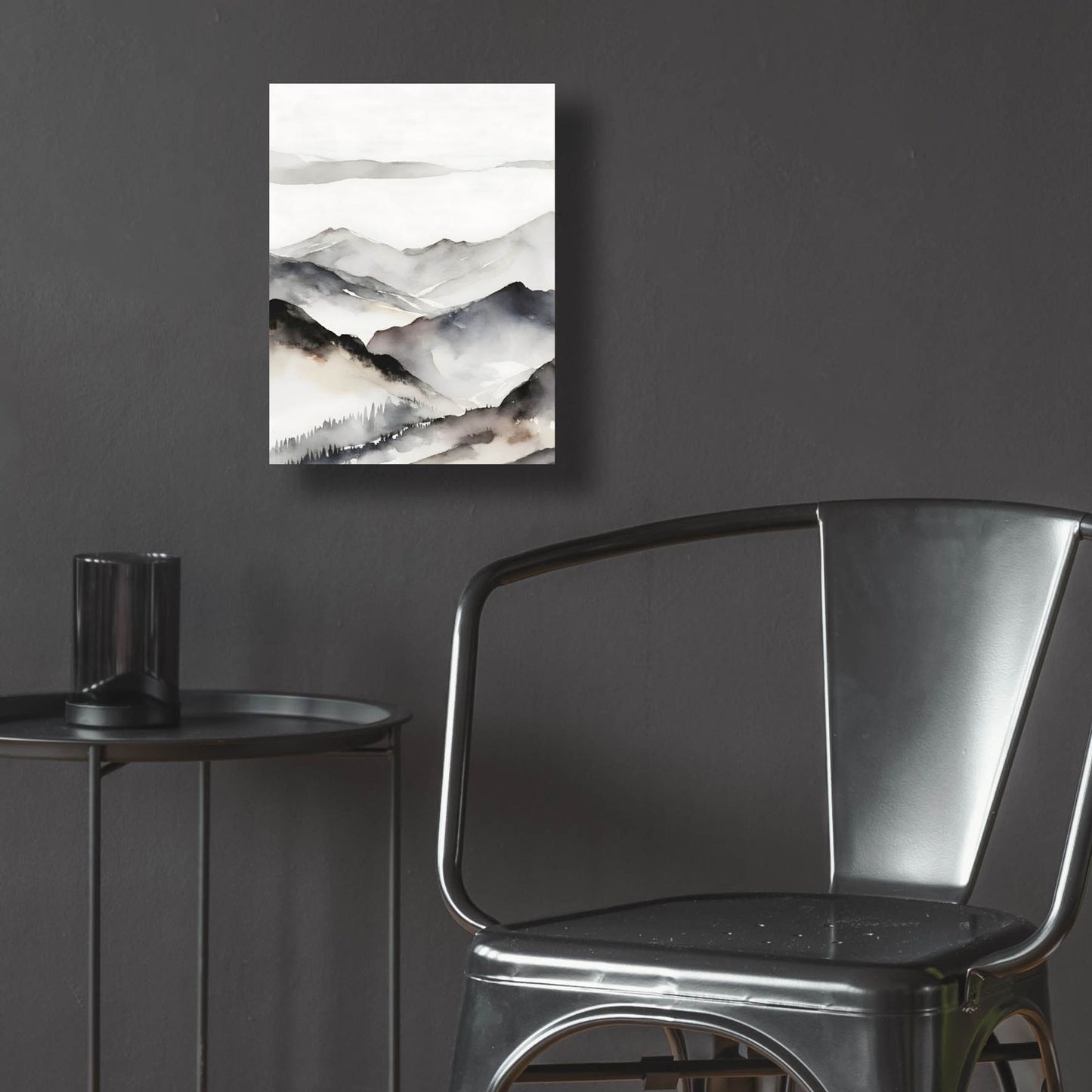 Epic Art 'Black & Beige Landscape 6' by Petals Prints Design, Acrylic Glass Wall Art,12x16