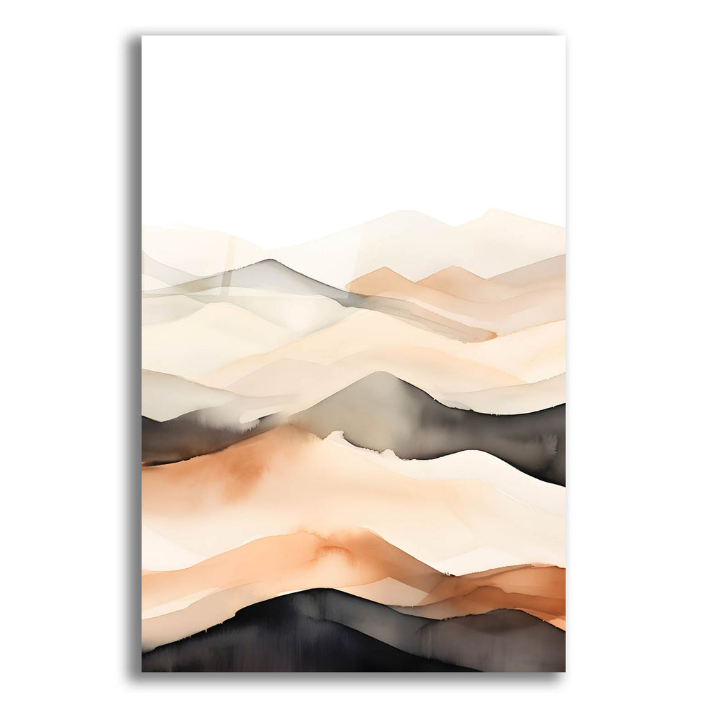 Epic Art 'Black & Beige Landscape 10' by Petals Prints Design, Acrylic Glass Wall Art
