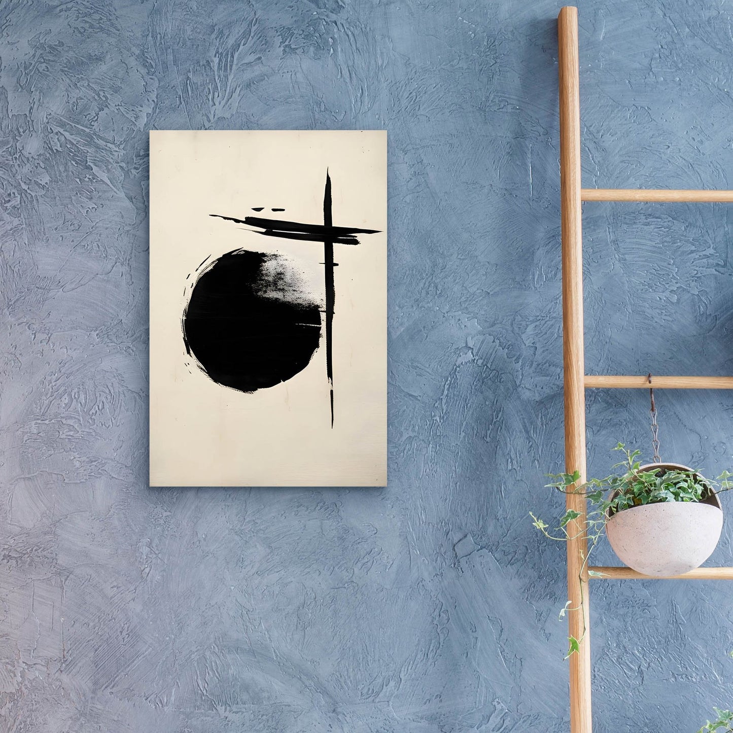 Epic Art 'Black & Neutral Abstract 6' by Petals Prints Design, Acrylic Glass Wall Art,16x24