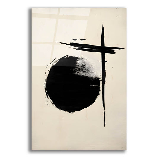 Epic Art 'Black & Neutral Abstract 6' by Petals Prints Design, Acrylic Glass Wall Art