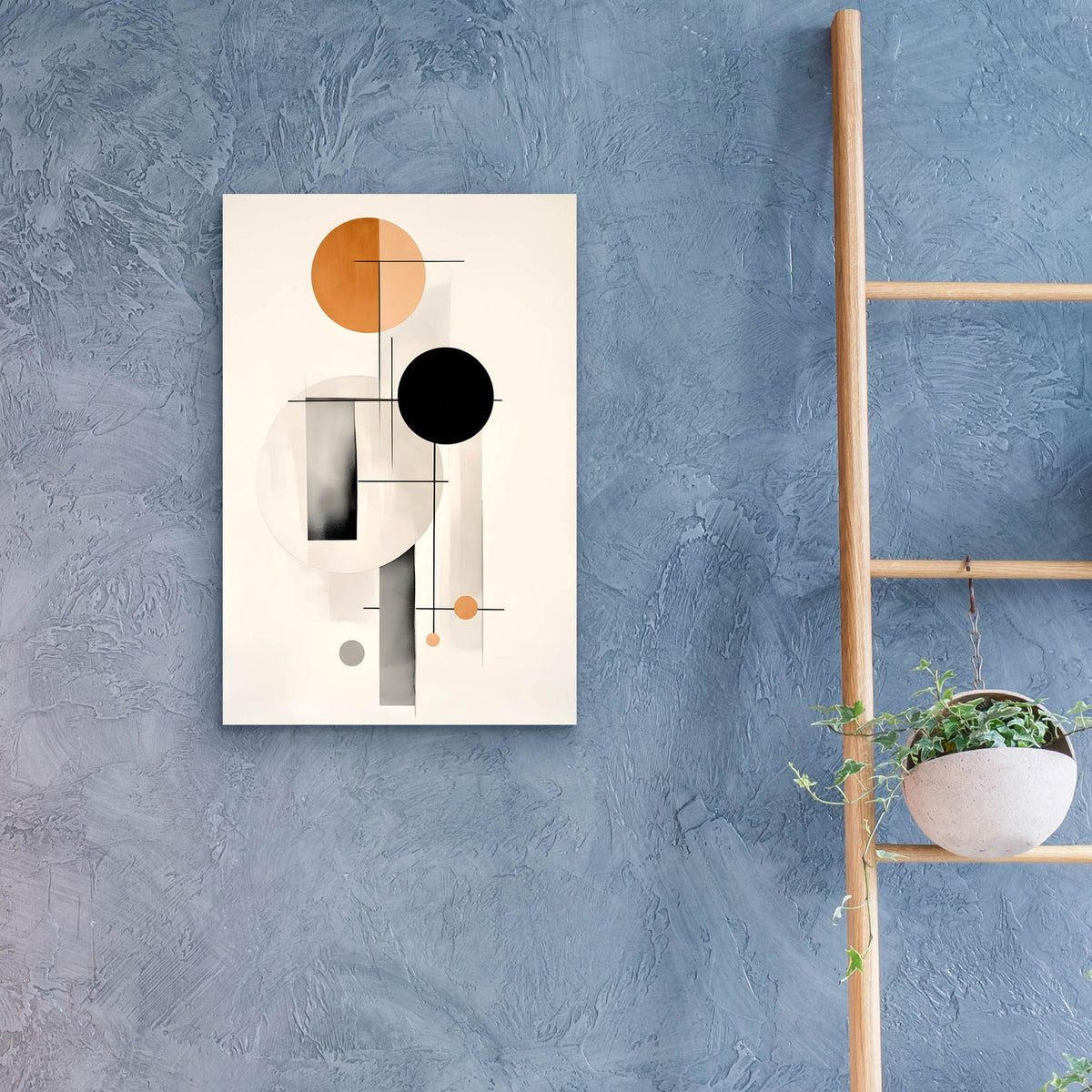 Epic Art 'Black and Tan Geometric 1' by Petals Prints Design, Acrylic Glass Wall Art,16x24