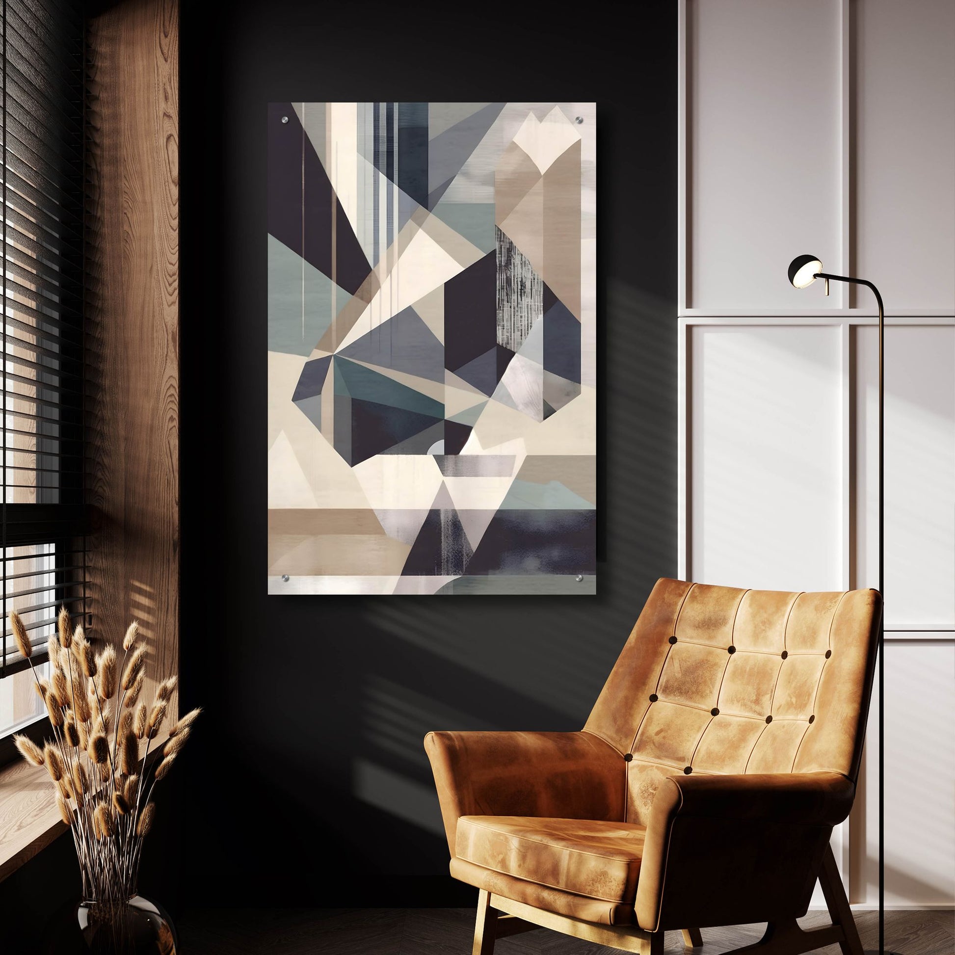 Epic Art 'Geometric 4' by Petals Prints Design, Acrylic Glass Wall Art,24x36