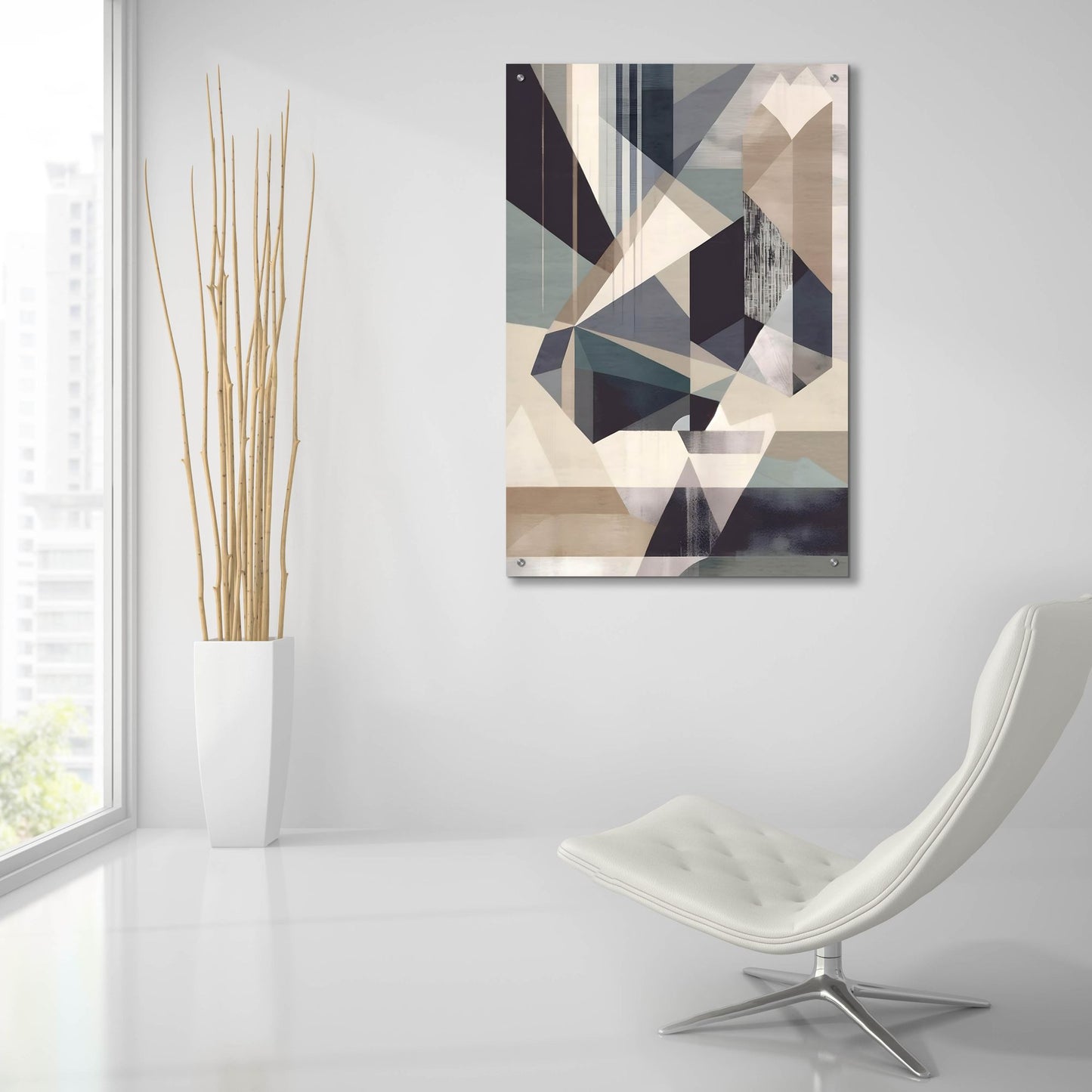 Epic Art 'Geometric 4' by Petals Prints Design, Acrylic Glass Wall Art,24x36