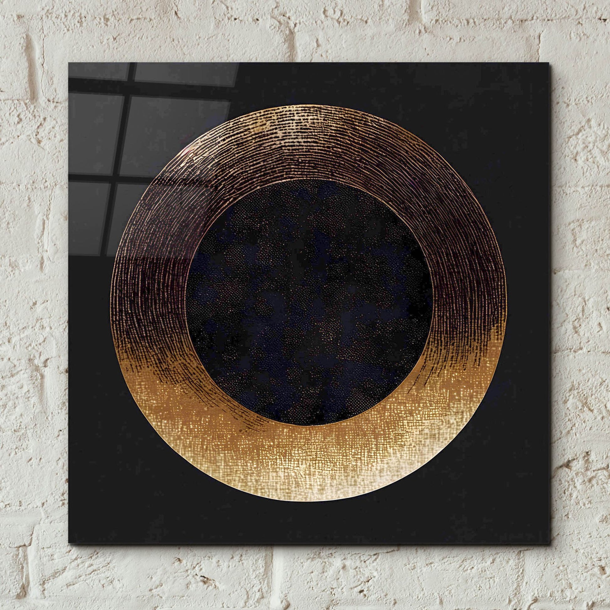 Epic Art 'Minimal Abstract Black 2' by Petals Prints Design, Acrylic Glass Wall Art,12x12