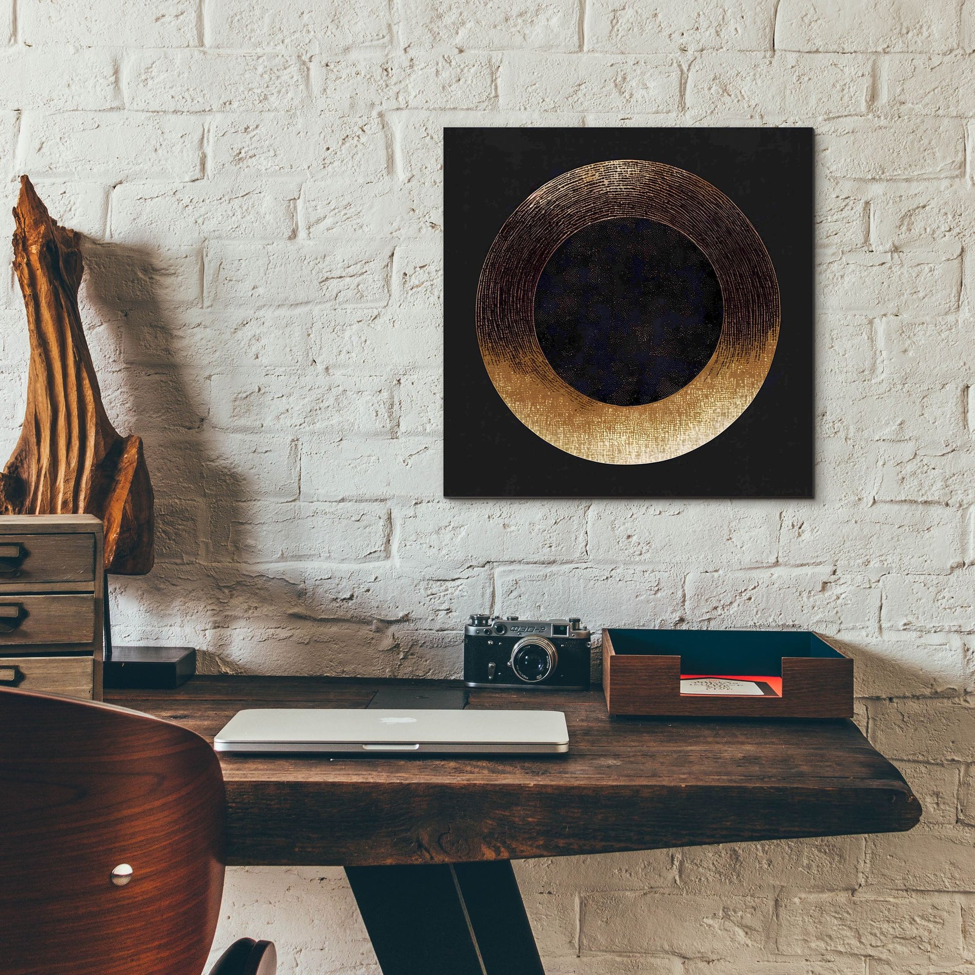 Epic Art 'Minimal Abstract Black 2' by Petals Prints Design, Acrylic Glass Wall Art,12x12