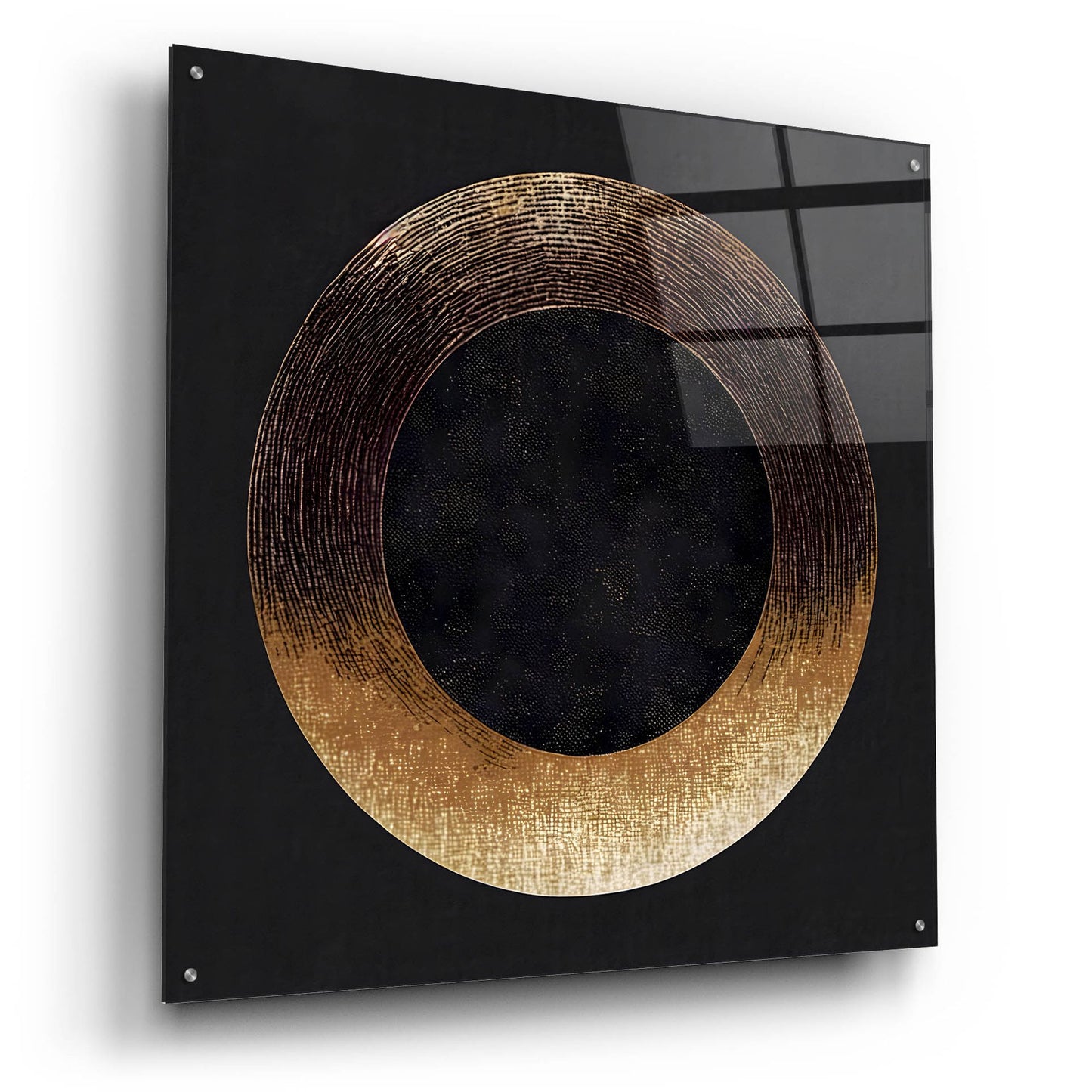 Epic Art 'Minimal Abstract Black 2' by Petals Prints Design, Acrylic Glass Wall Art,36x36