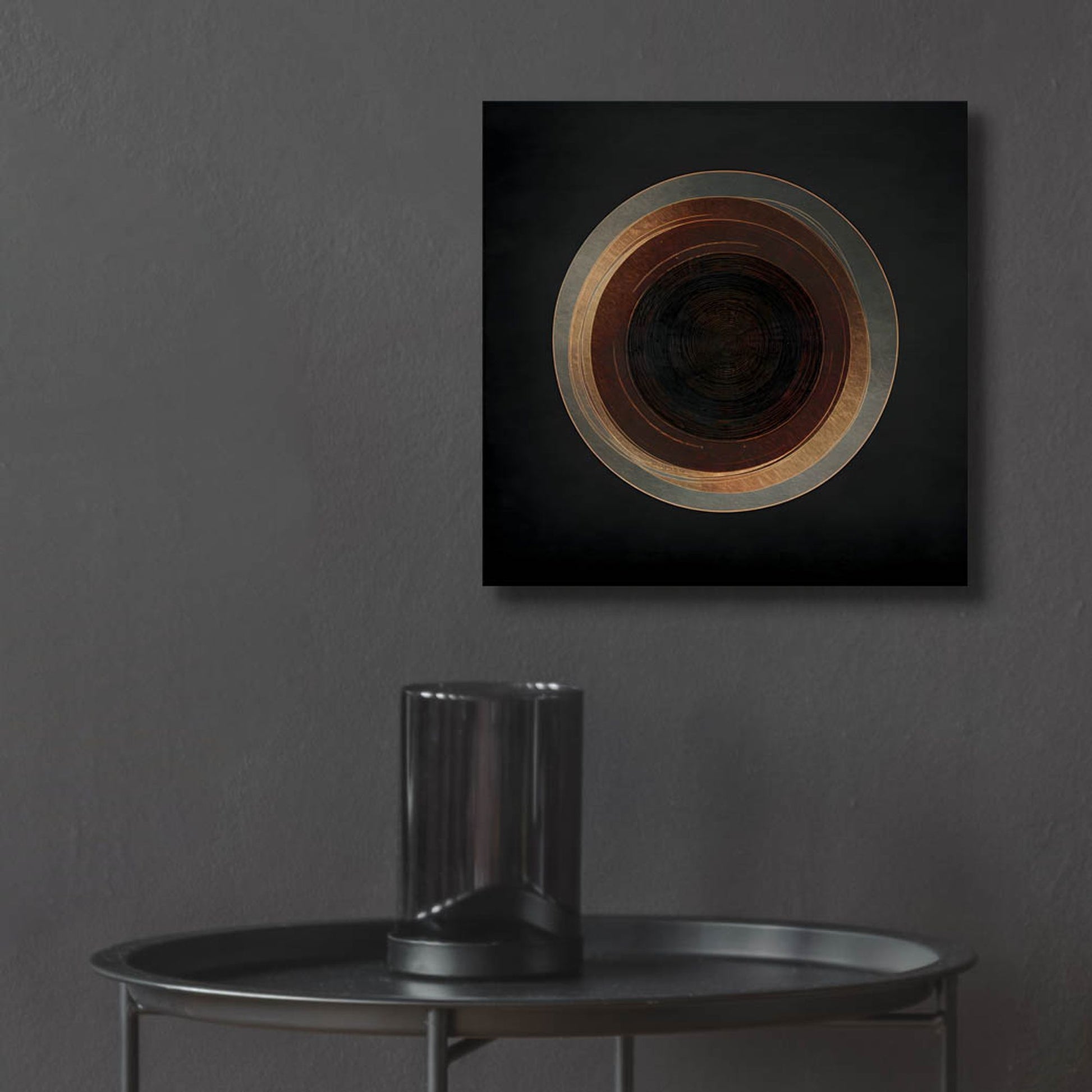 Epic Art 'Minimal Abstract Black 3' by Petals Prints Design, Acrylic Glass Wall Art,12x12