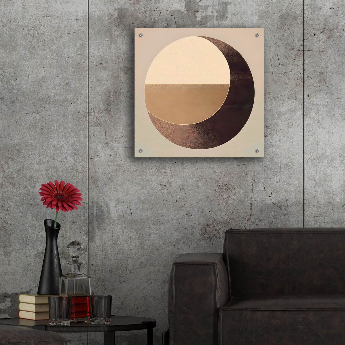 Epic Art 'Minimal Abstract Gold 12' by Petals Prints Design, Acrylic Glass Wall Art,24x24