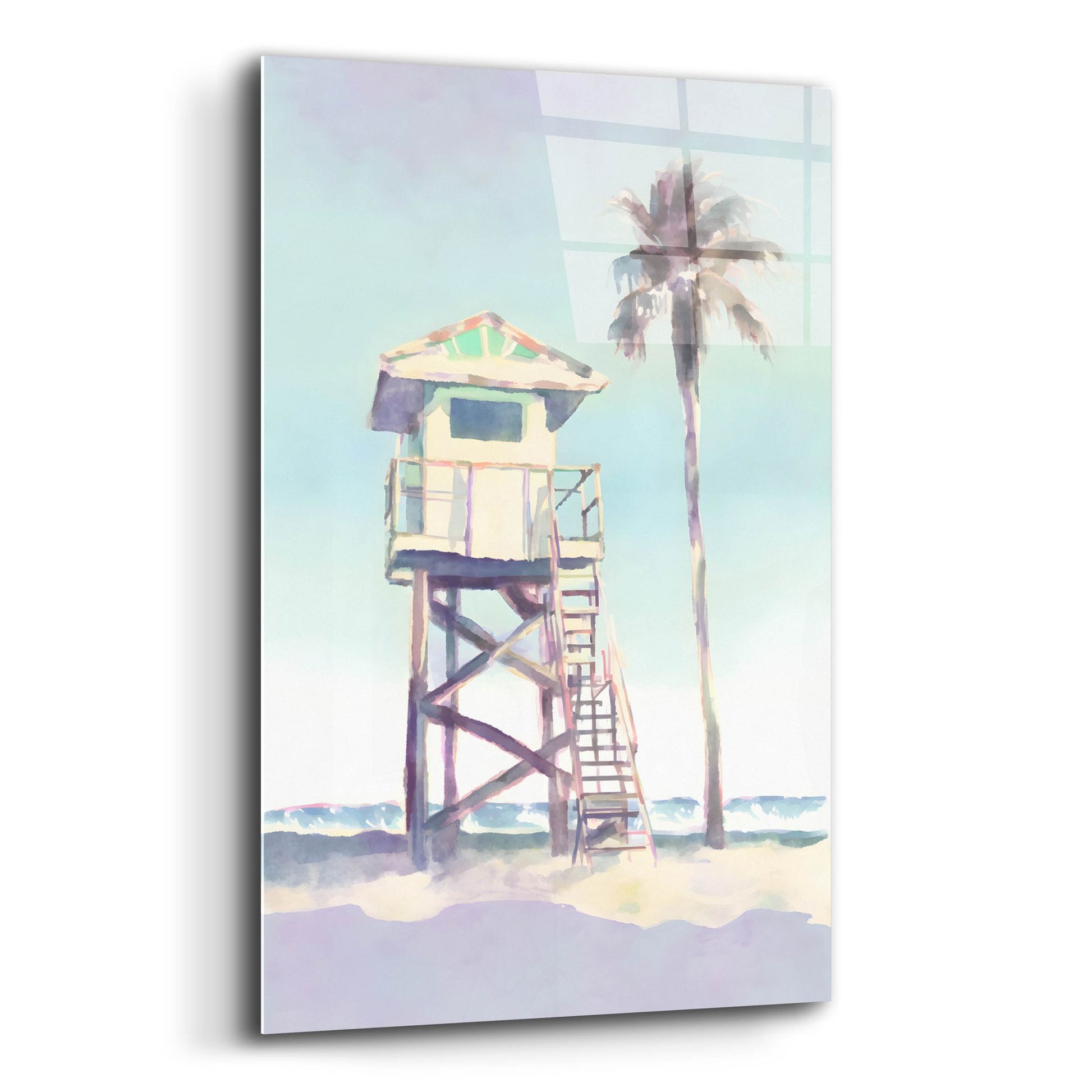 Epic Art 'Boho Beachy Lifeguard Stand 1' by Petals Prints Design, Acrylic Glass Wall Art,12x16