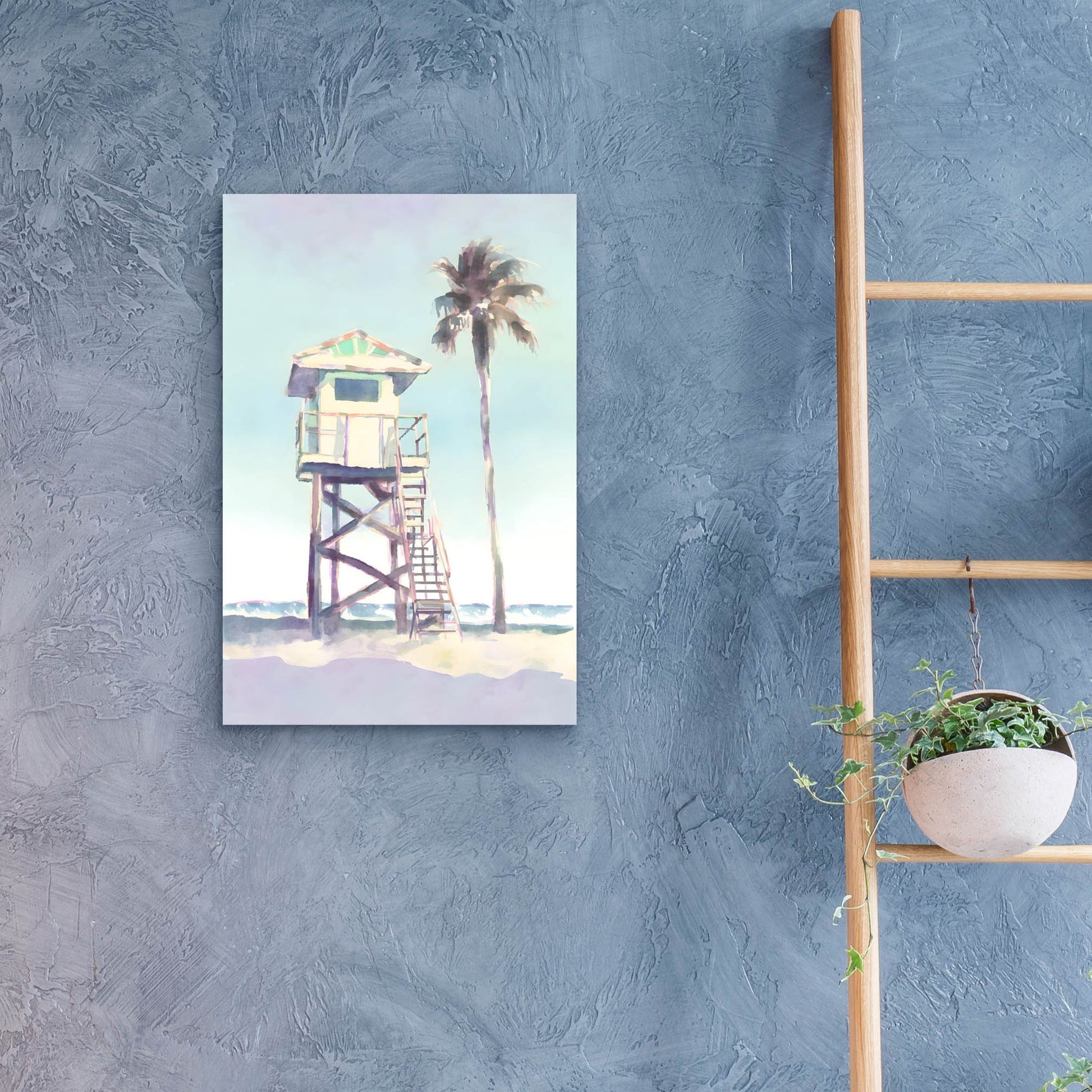 Epic Art 'Boho Beachy Lifeguard Stand 1' by Petals Prints Design, Acrylic Glass Wall Art,16x24