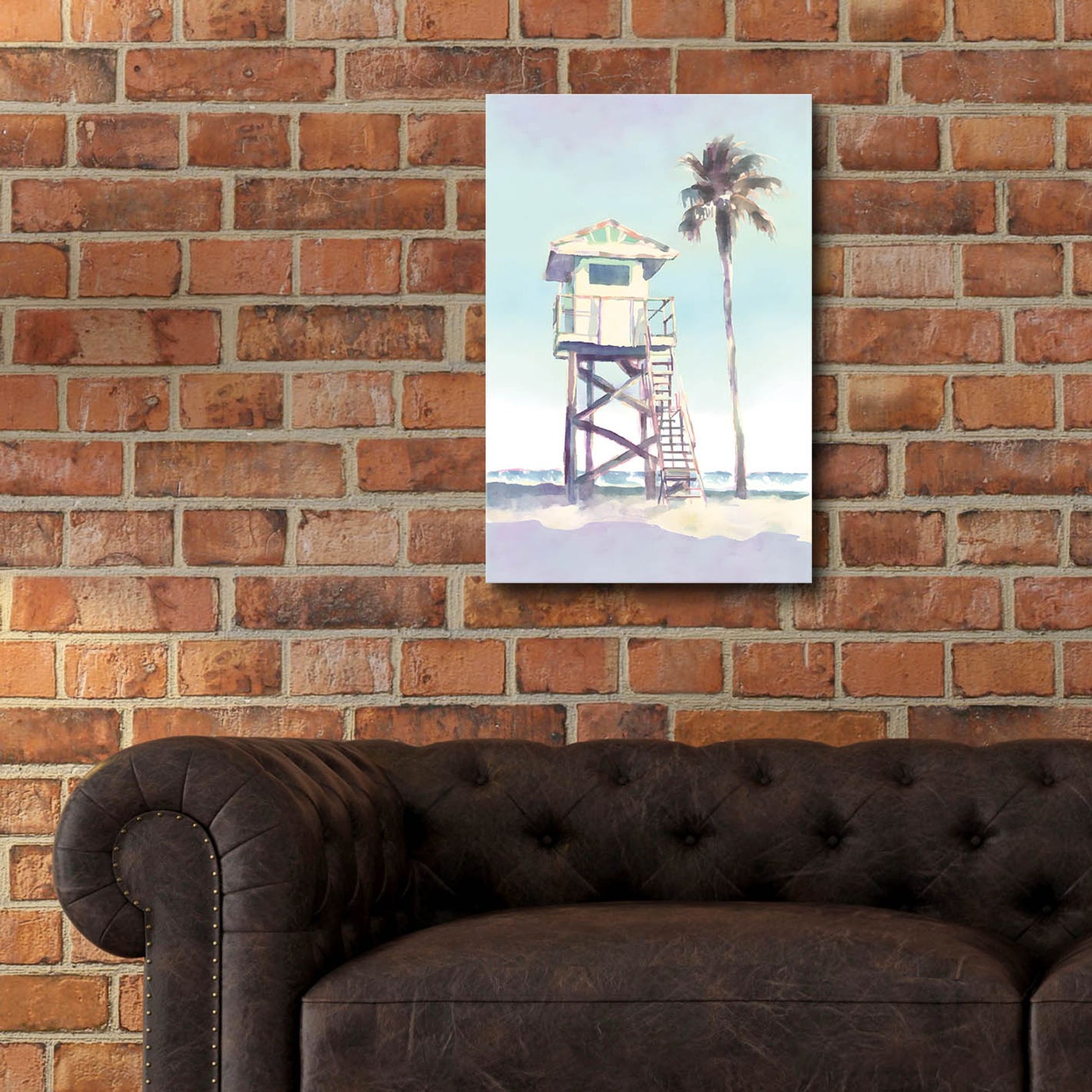 Epic Art 'Boho Beachy Lifeguard Stand 1' by Petals Prints Design, Acrylic Glass Wall Art,16x24