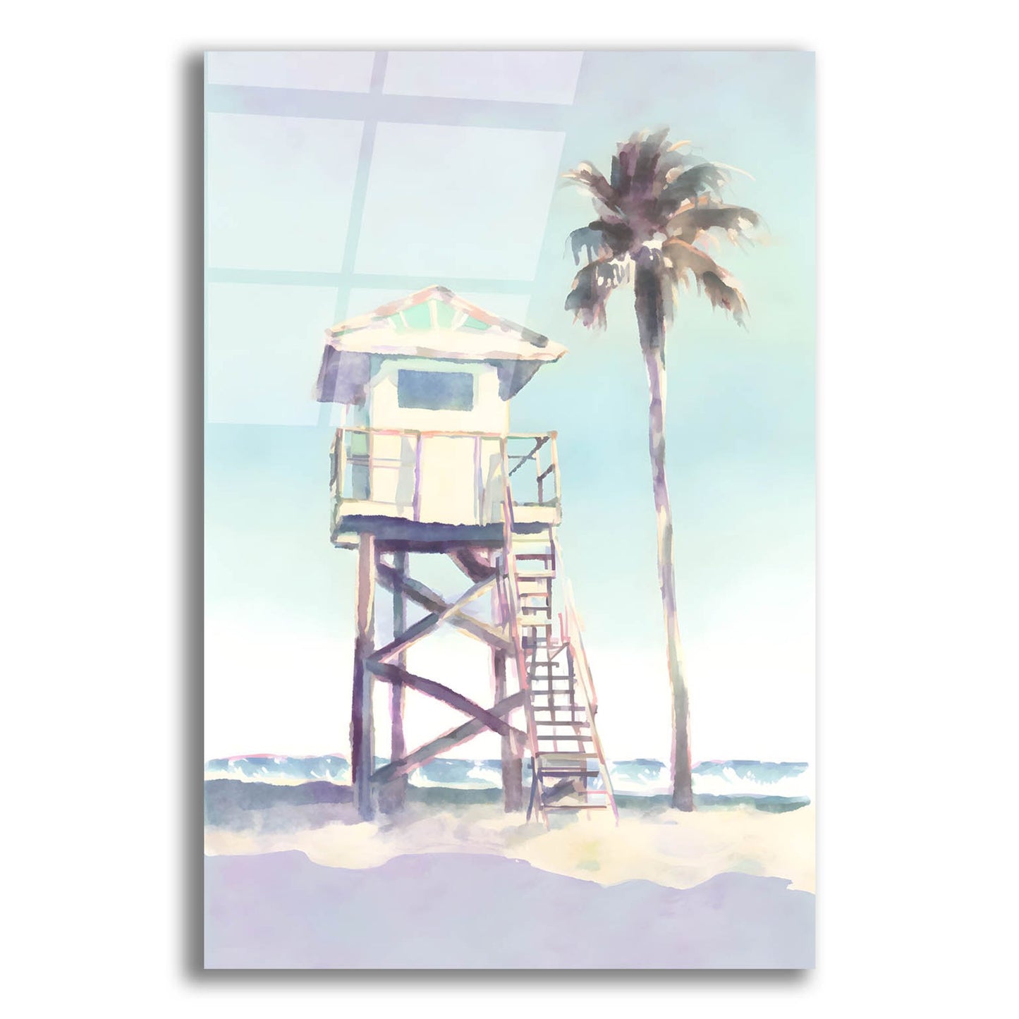 Epic Art 'Boho Beachy Lifeguard Stand 1' by Petals Prints Design, Acrylic Glass Wall Art