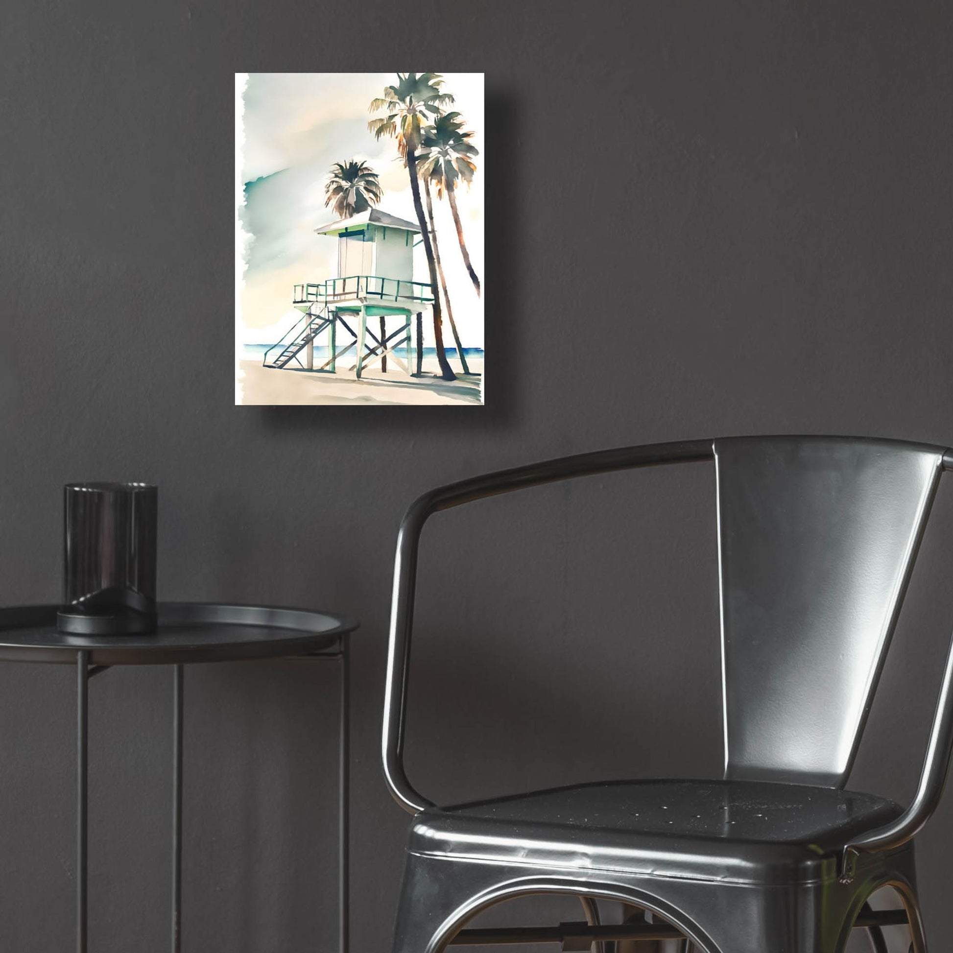 Epic Art 'Boho Beachy Lifeguard Stand 2' by Petals Prints Design, Acrylic Glass Wall Art,12x16