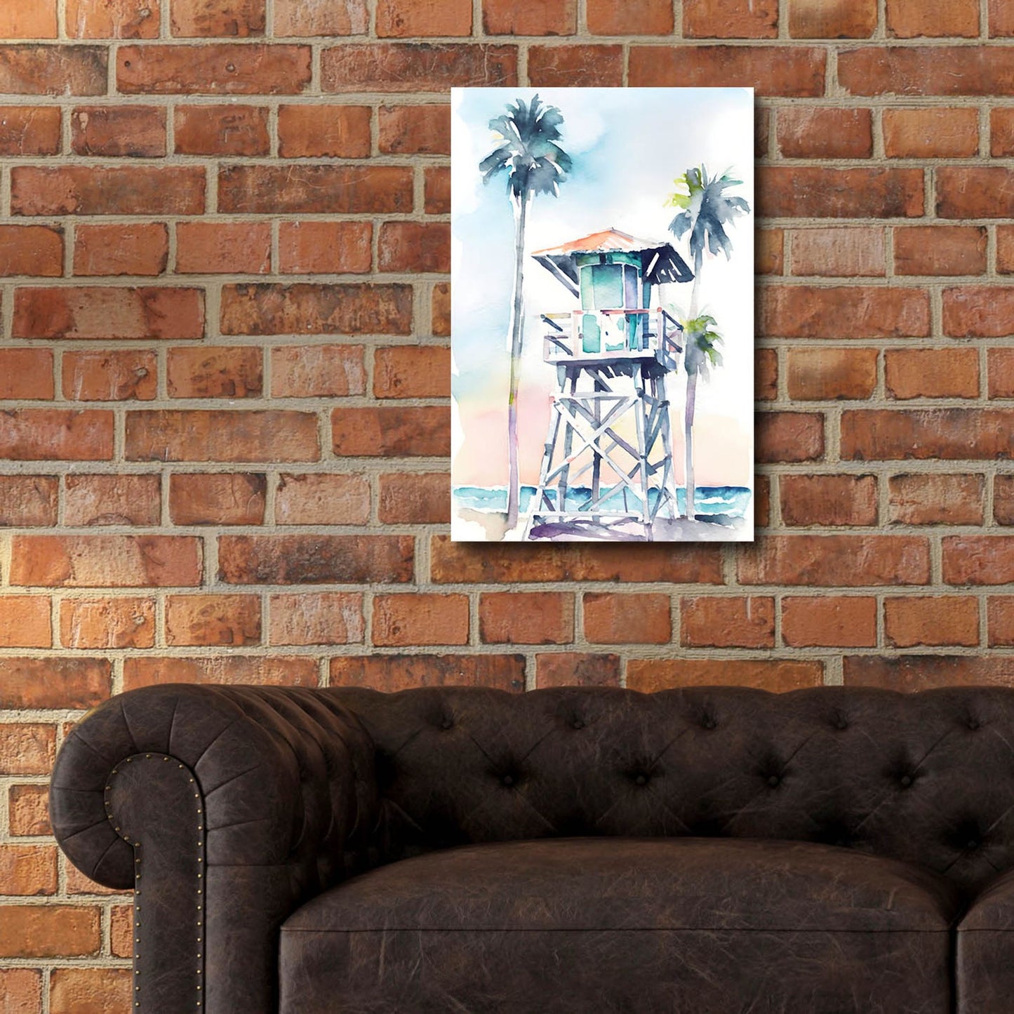 Epic Art 'Boho Beachy Lifeguard Stand 5' by Petals Prints Design, Acrylic Glass Wall Art,16x24