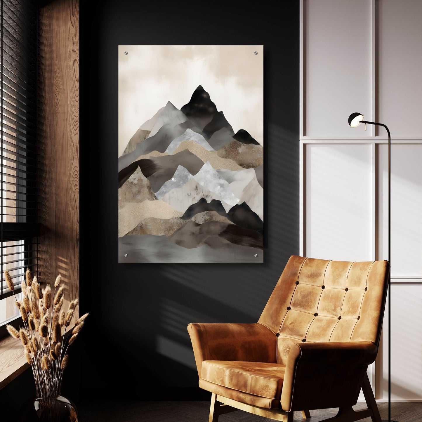 Epic Art 'Boho Mountain 5' by Petals Prints Design, Acrylic Glass Wall Art,24x36