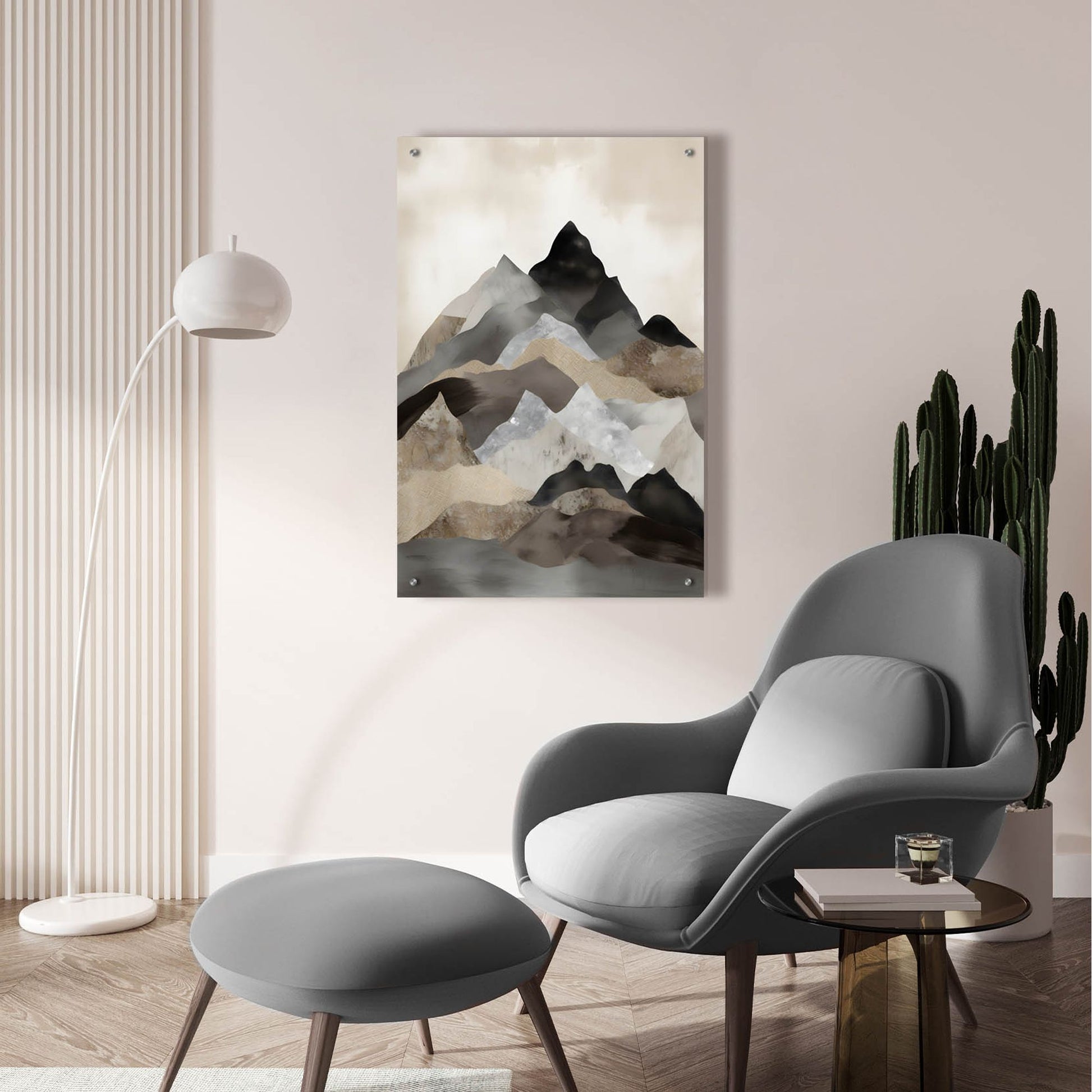 Epic Art 'Boho Mountain 5' by Petals Prints Design, Acrylic Glass Wall Art,24x36