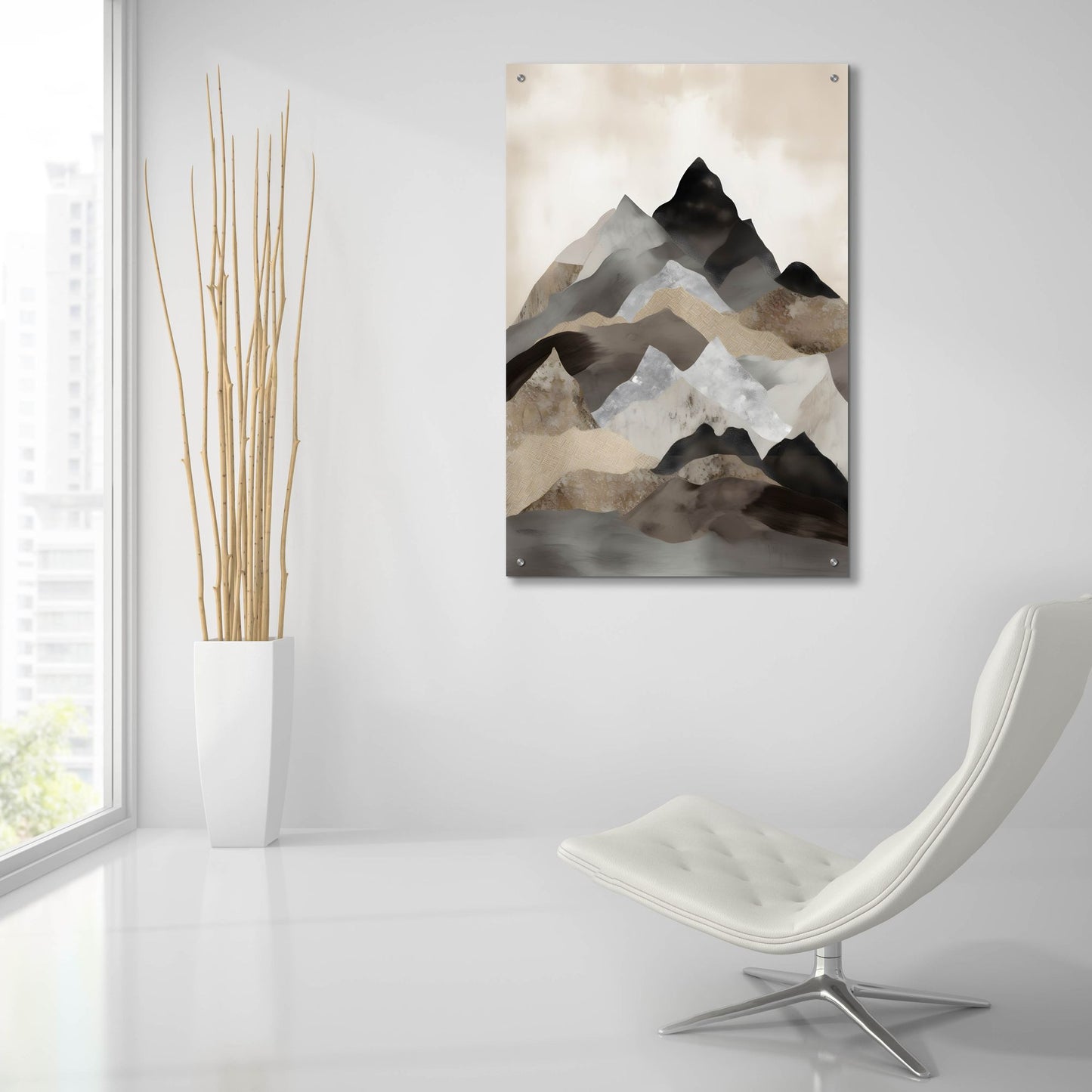 Epic Art 'Boho Mountain 5' by Petals Prints Design, Acrylic Glass Wall Art,24x36