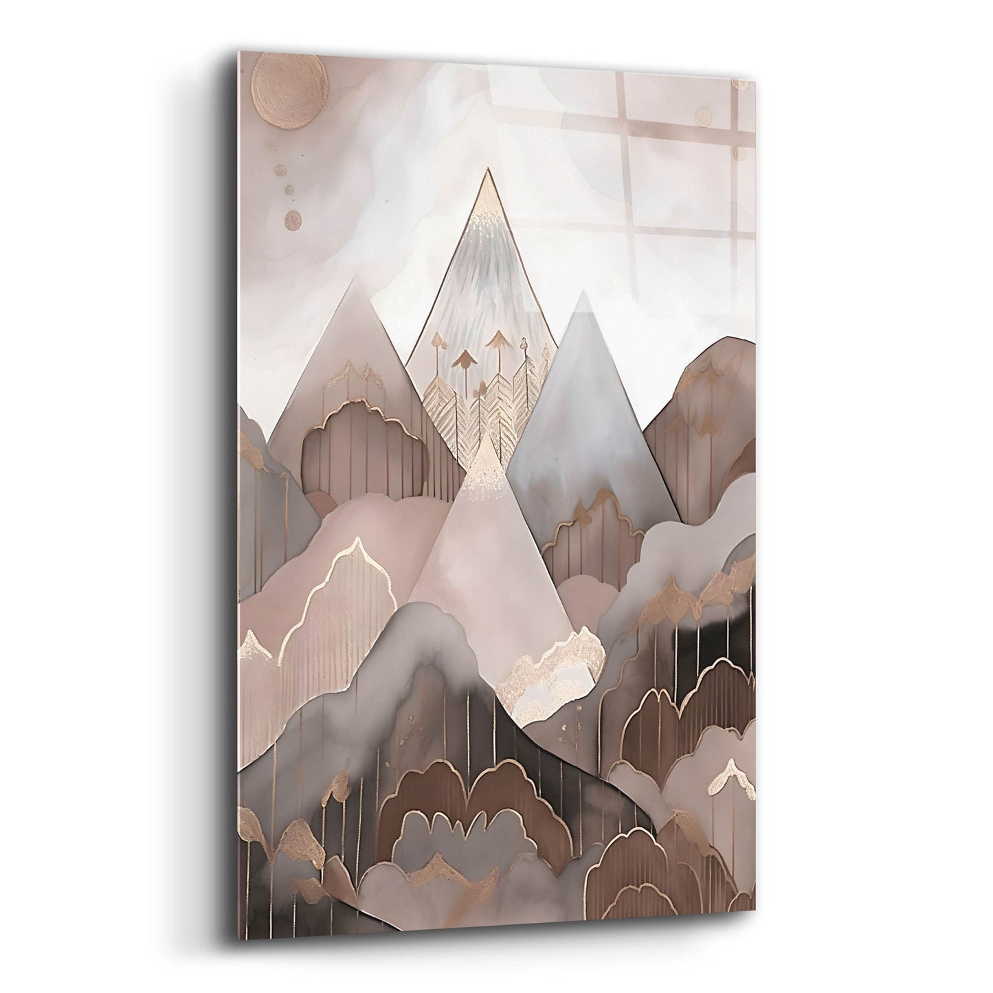 Epic Art 'Boho Mountain 6' by Petals Prints Design, Acrylic Glass Wall Art,12x16